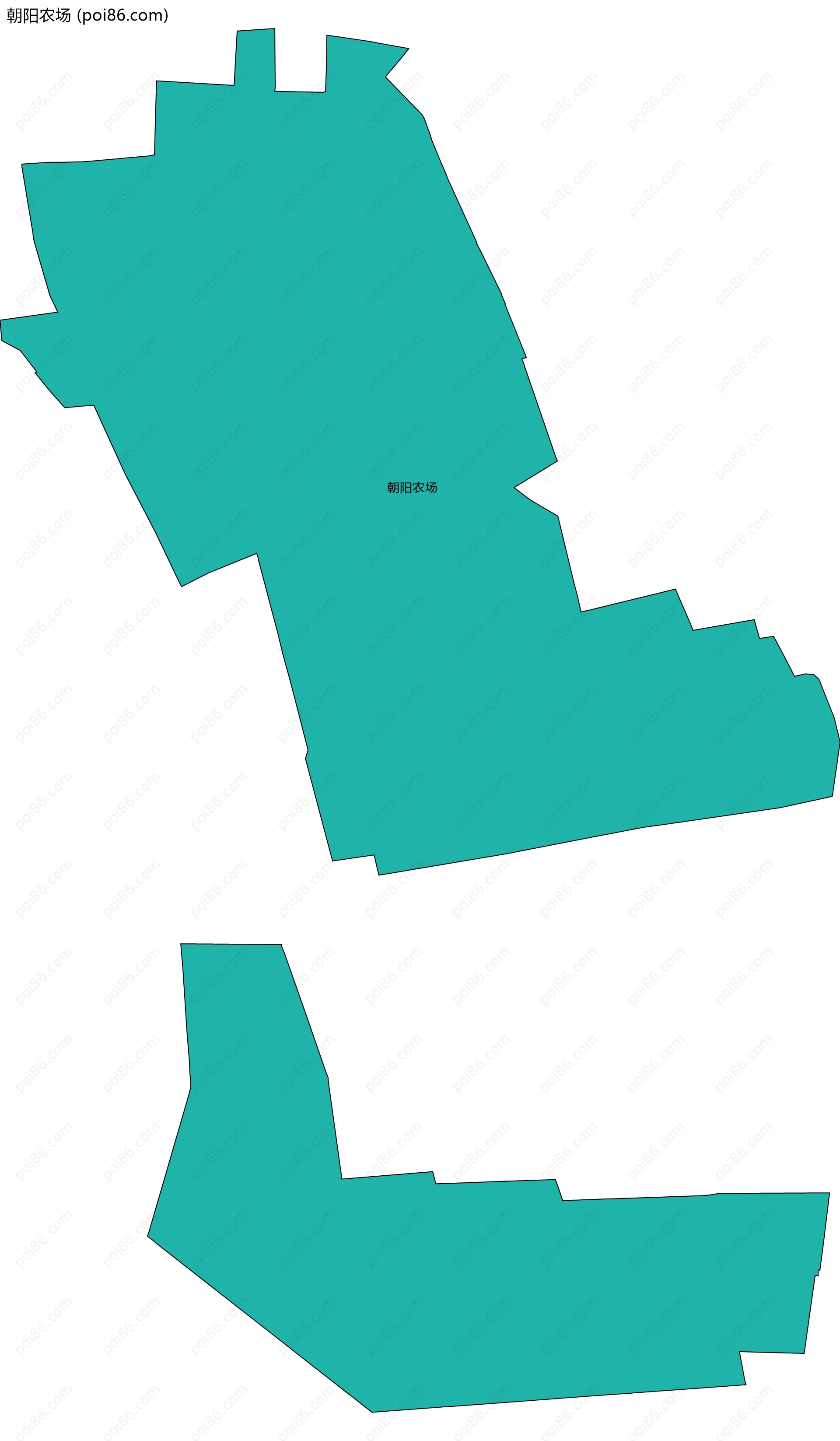 朝阳农场边界地图