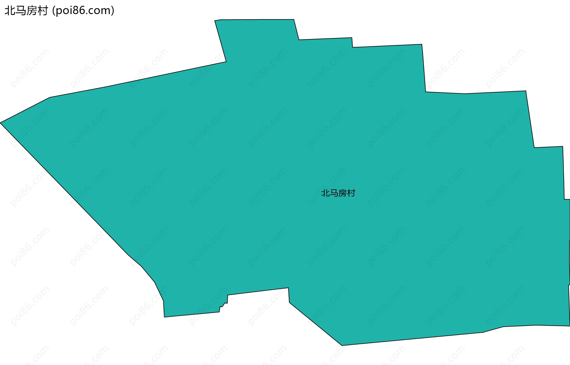 北马房村边界地图