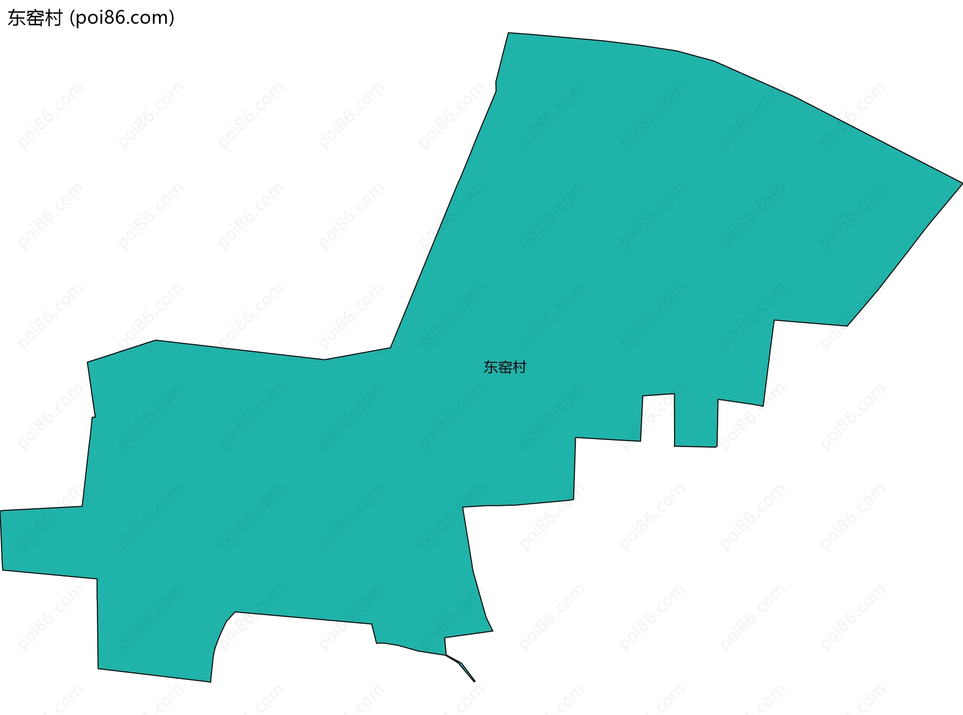 东窑村边界地图
