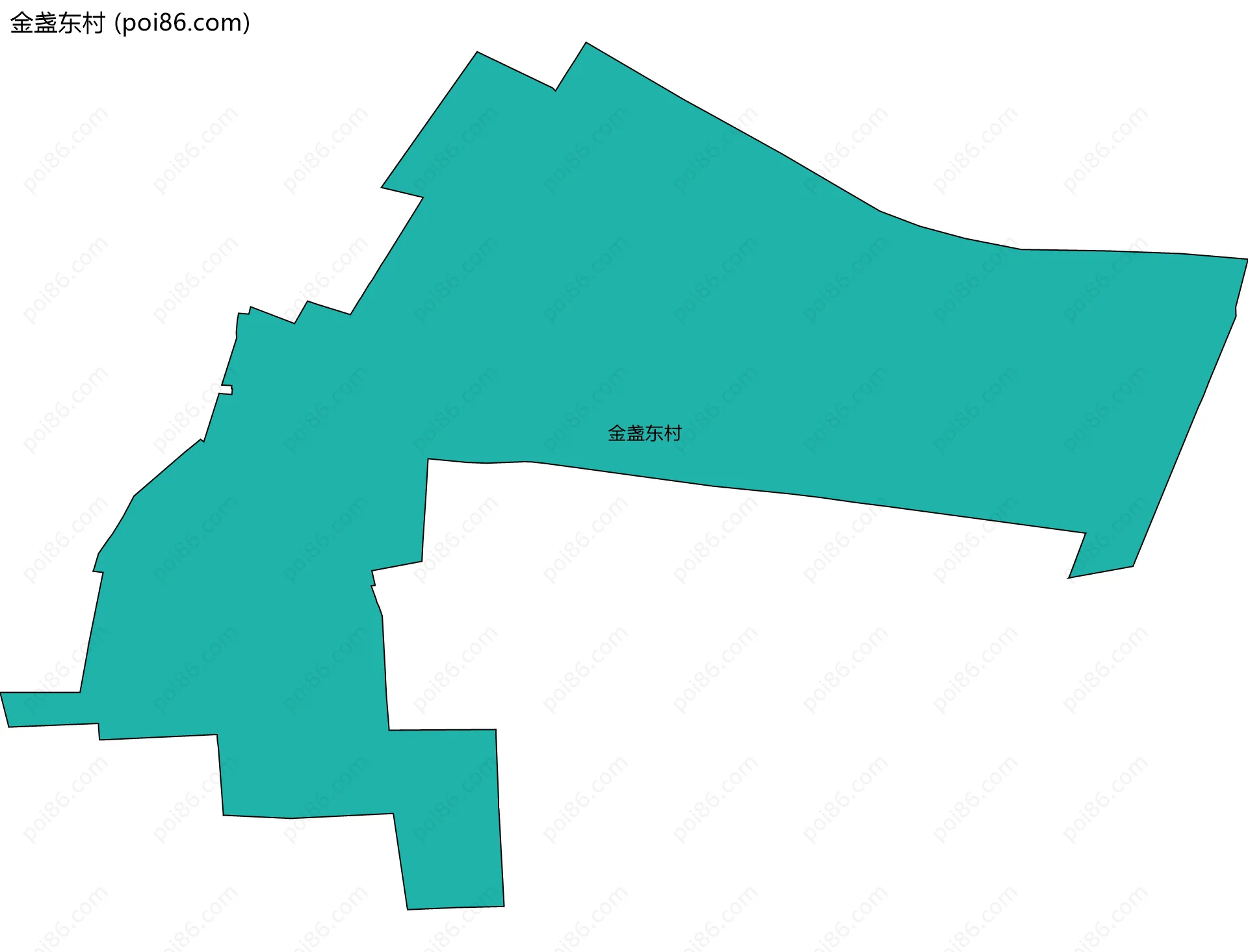 金盏东村边界地图