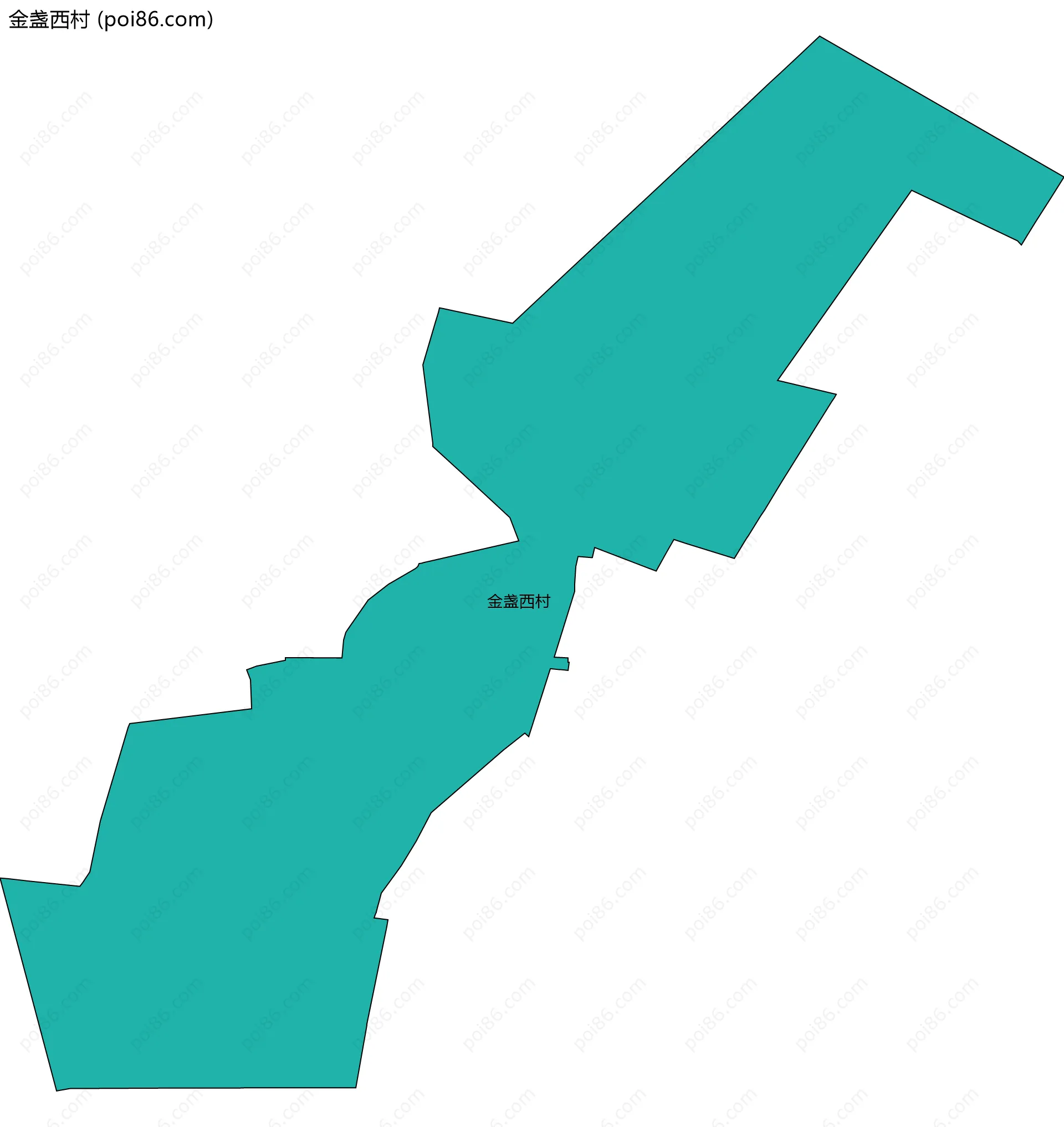 金盏西村边界地图