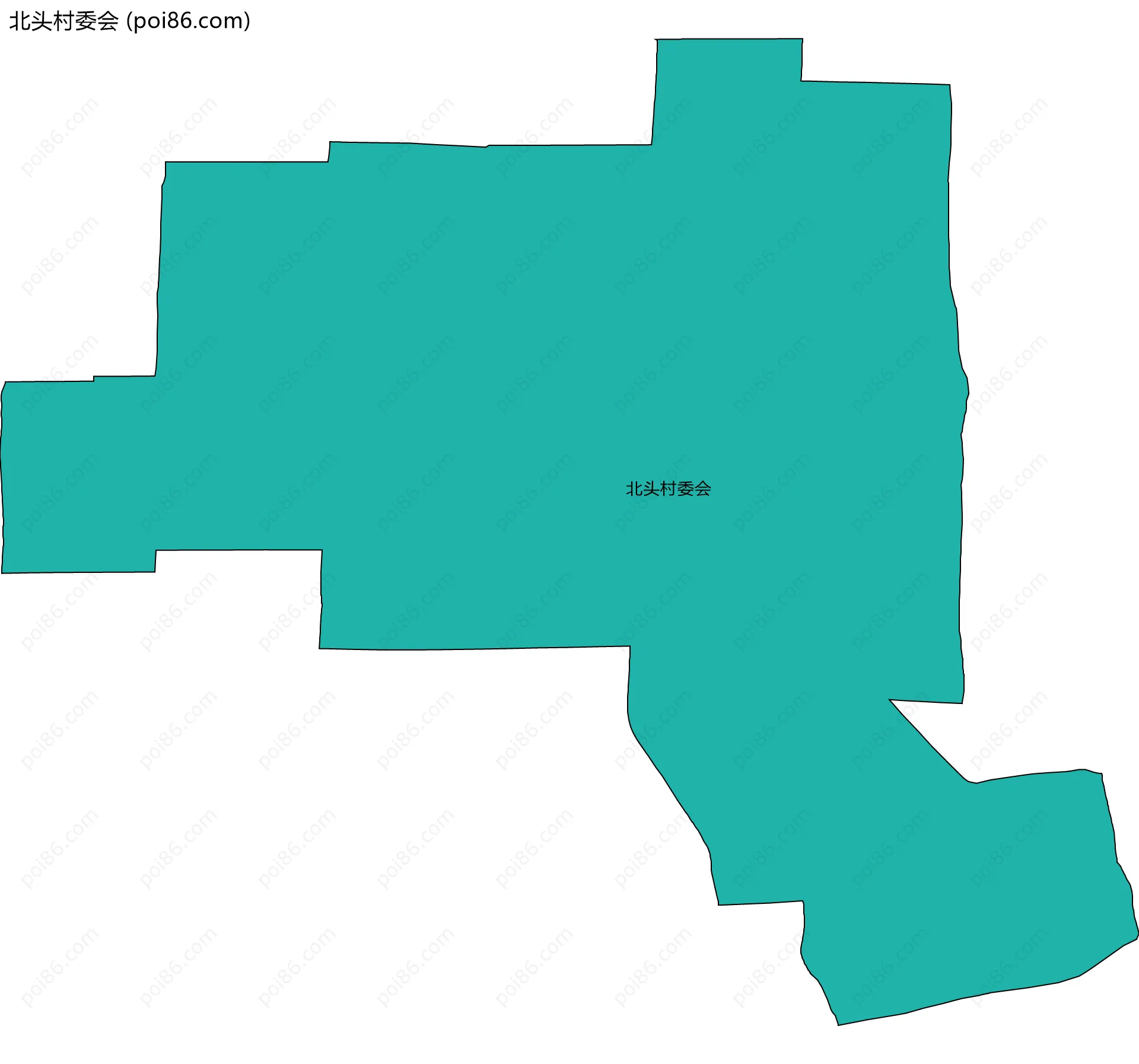 北头村委会边界地图