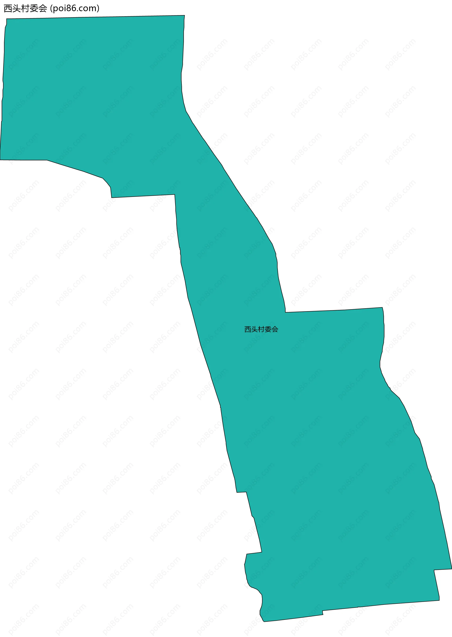 西头村委会边界地图