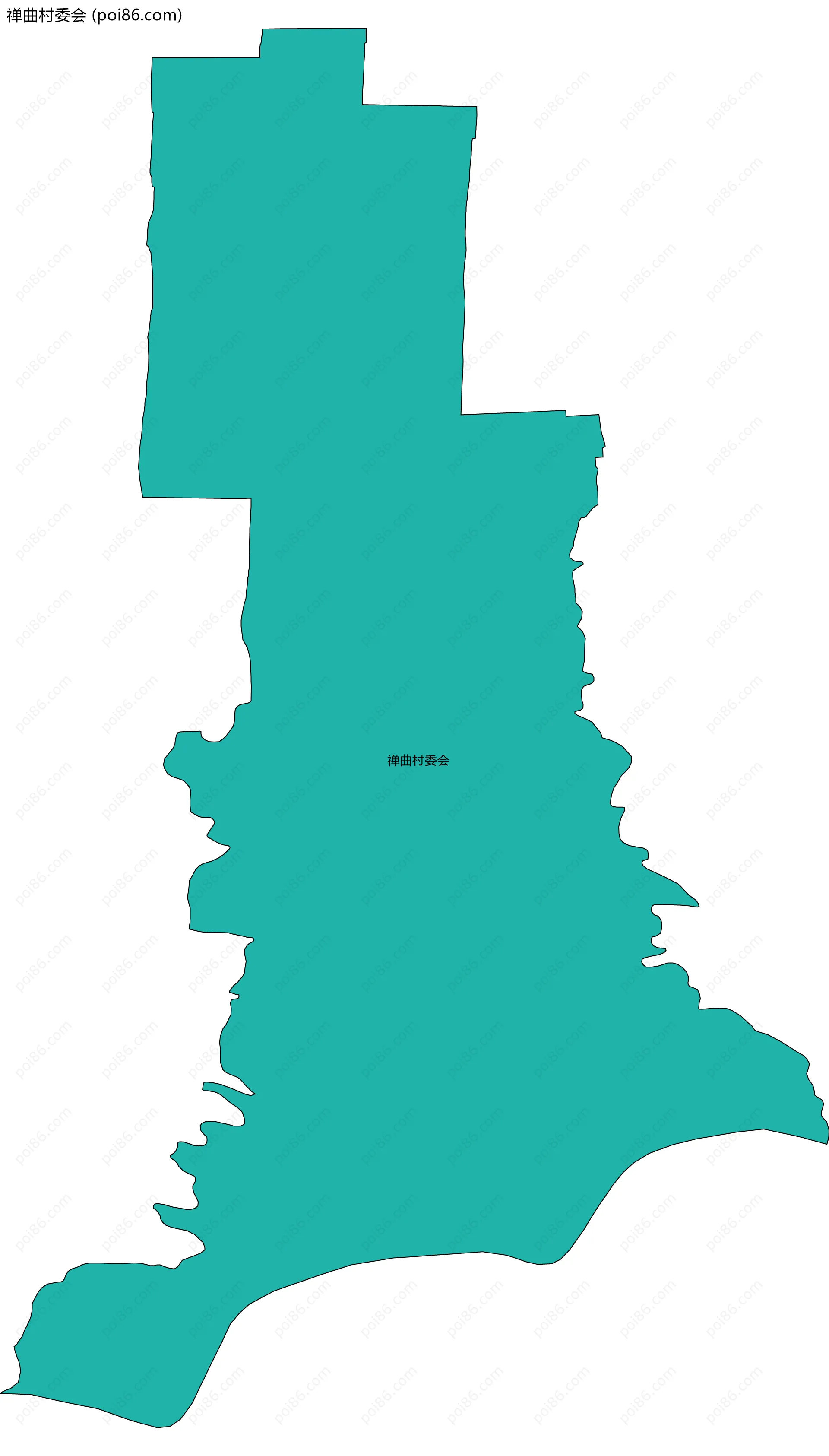 禅曲村委会边界地图