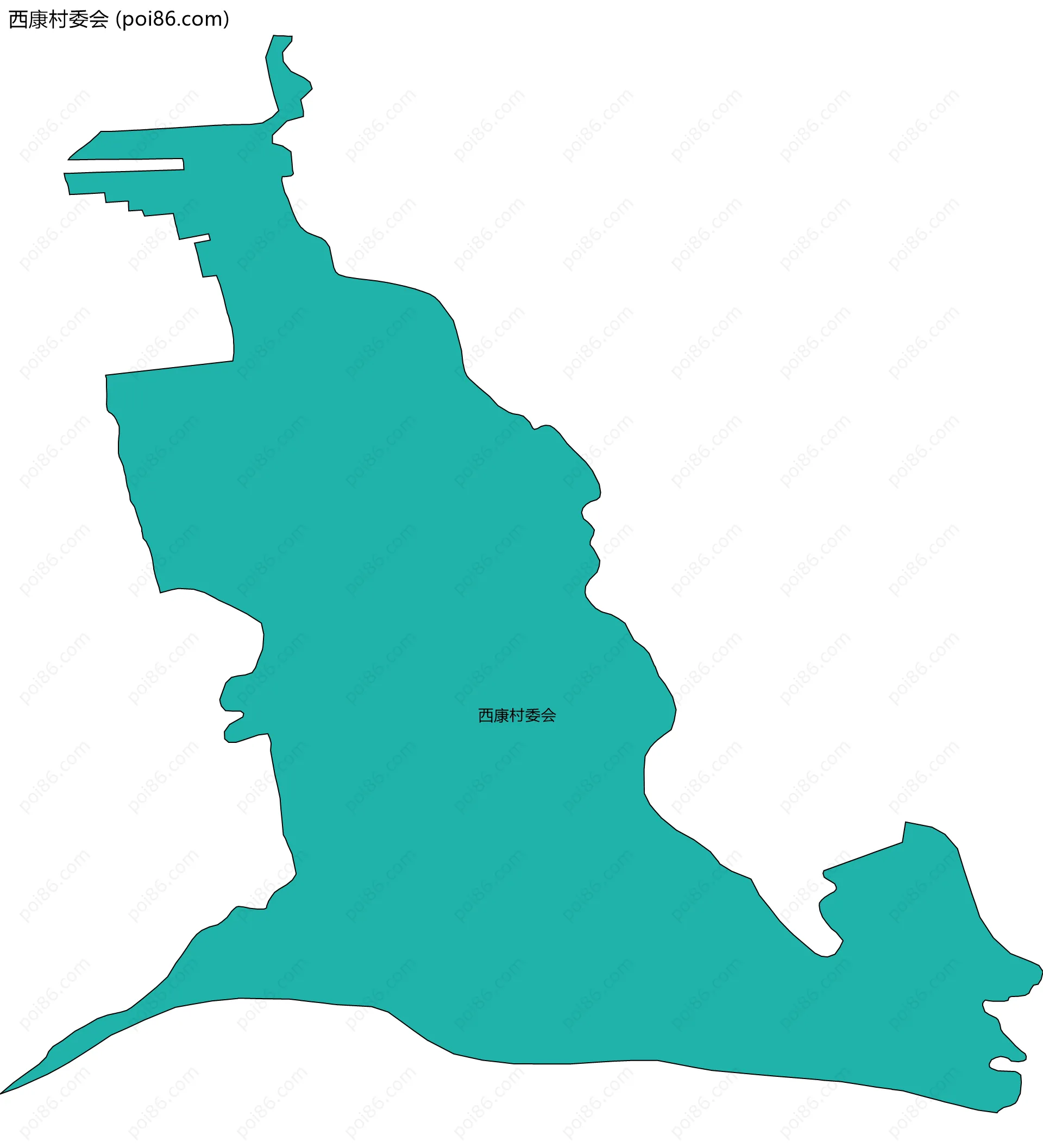 西康村委会边界地图