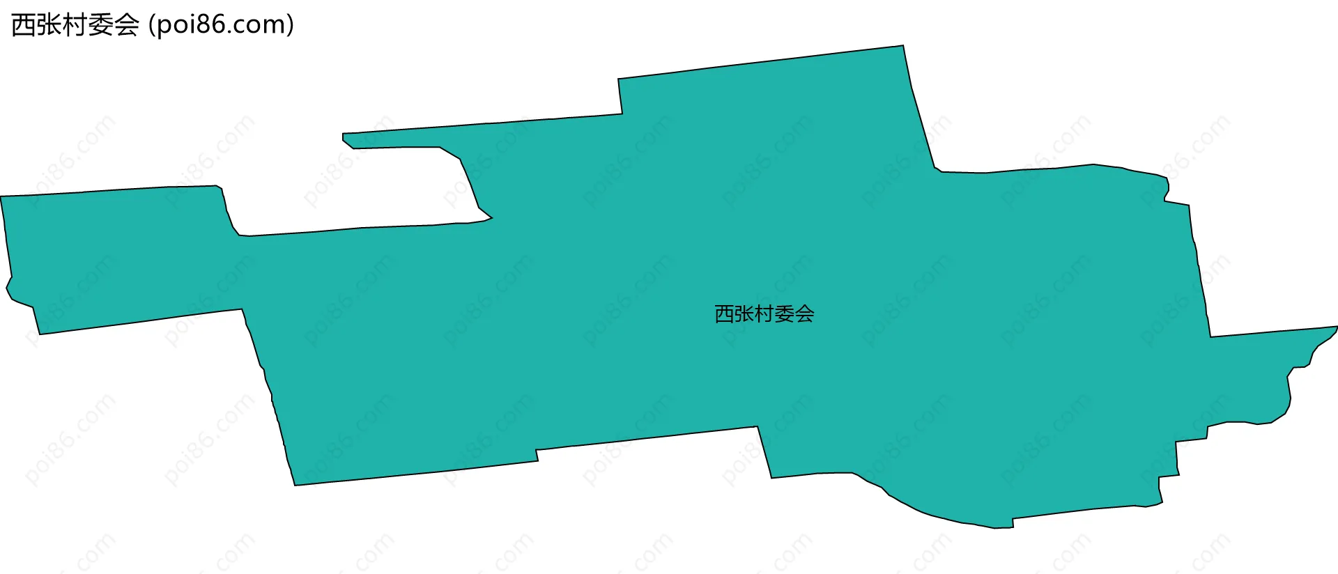 西张村委会边界地图