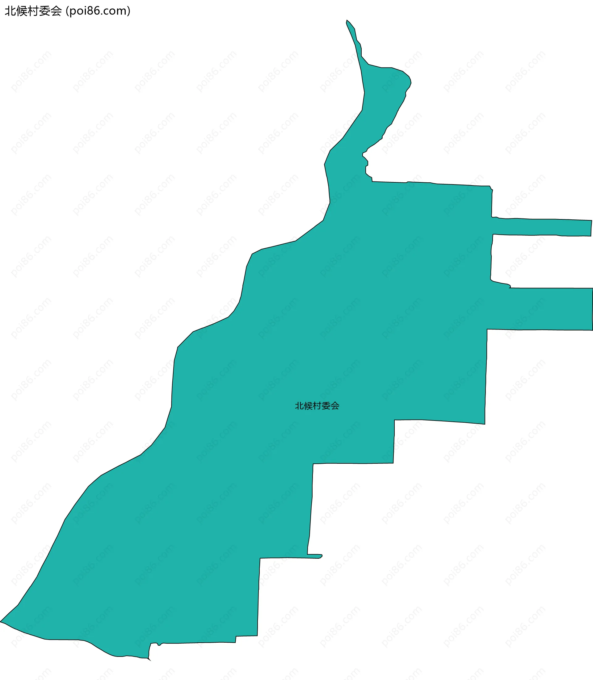 北候村委会边界地图