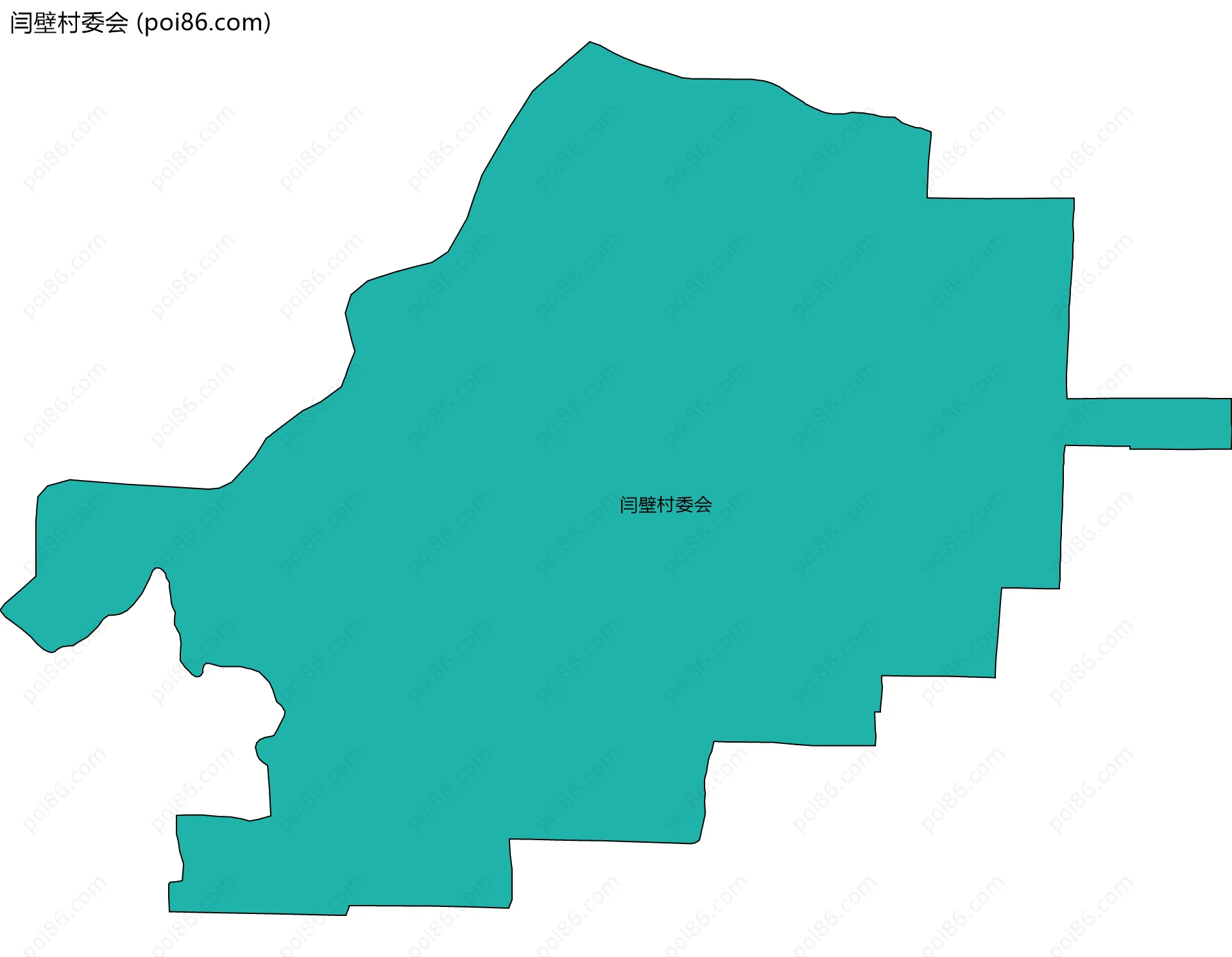 闫壁村委会边界地图