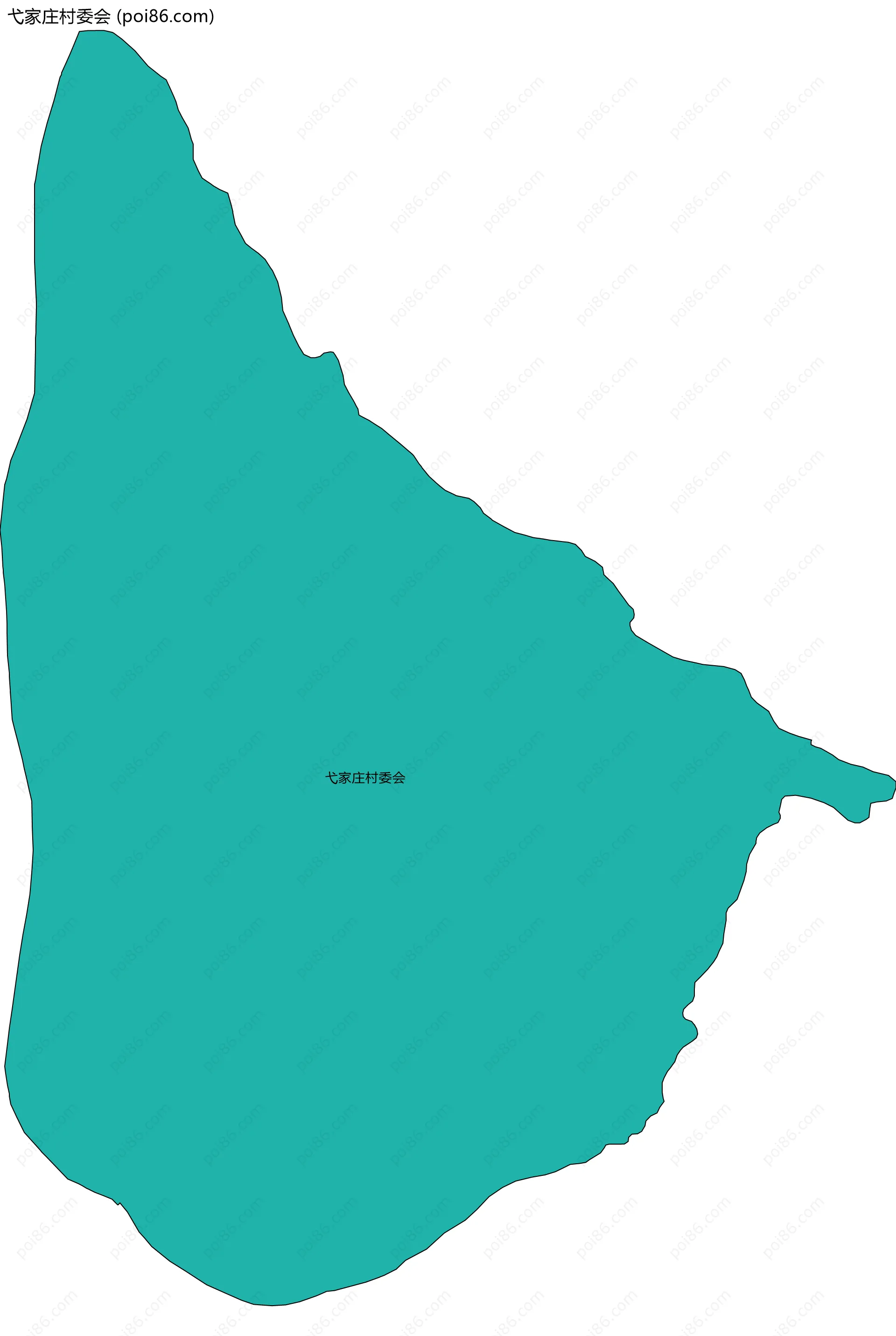 弋家庄村委会边界地图