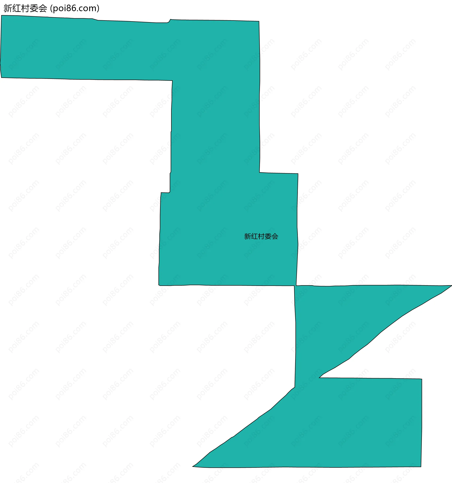 新红村委会边界地图