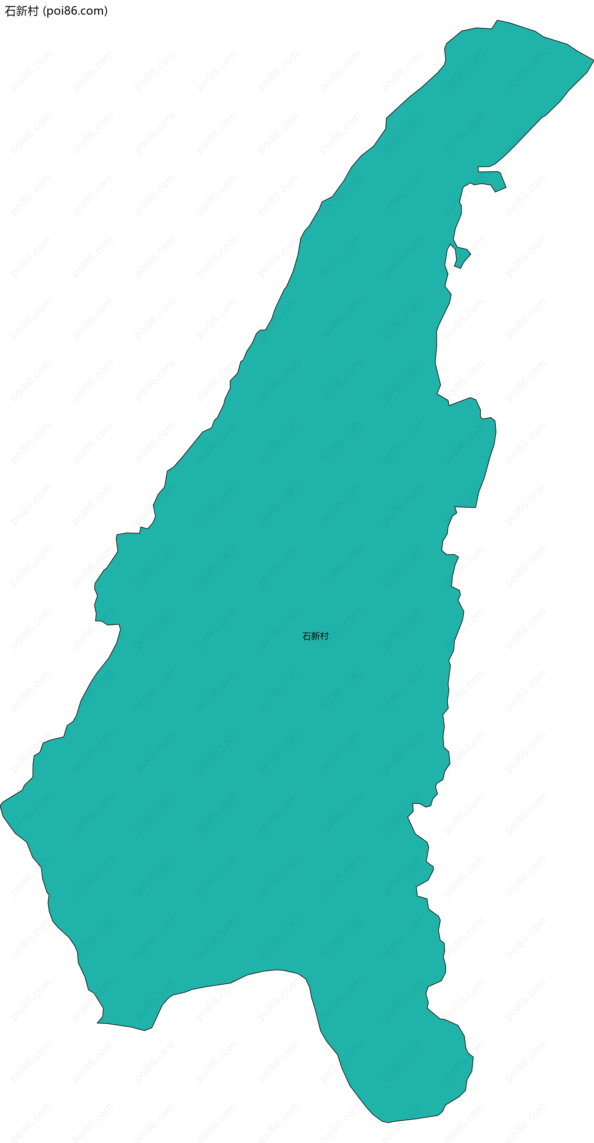 石新村边界地图