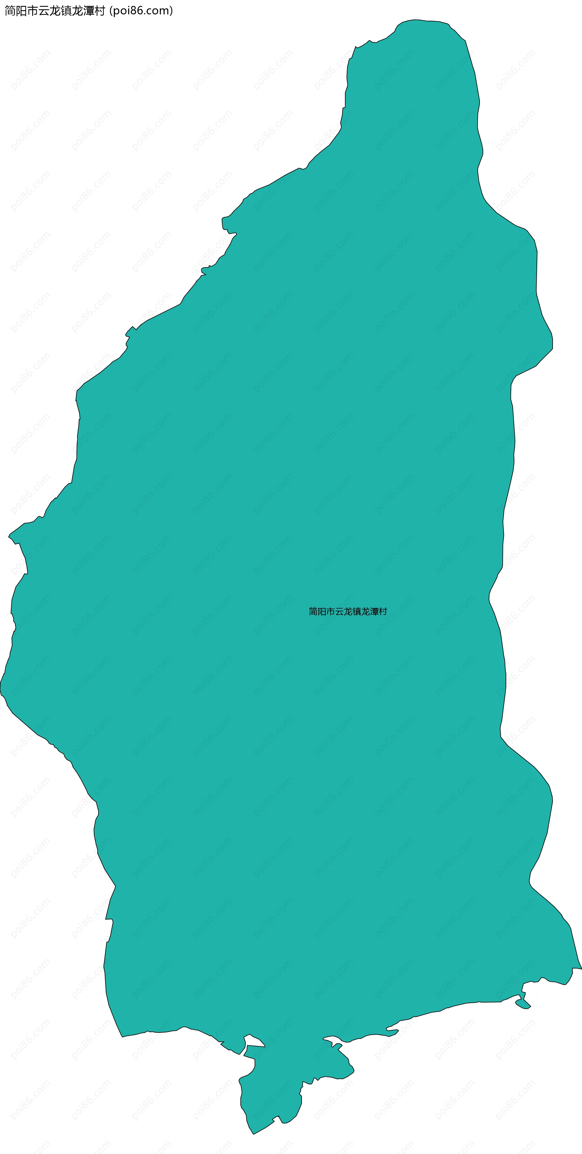 简阳市云龙镇龙潭村边界地图