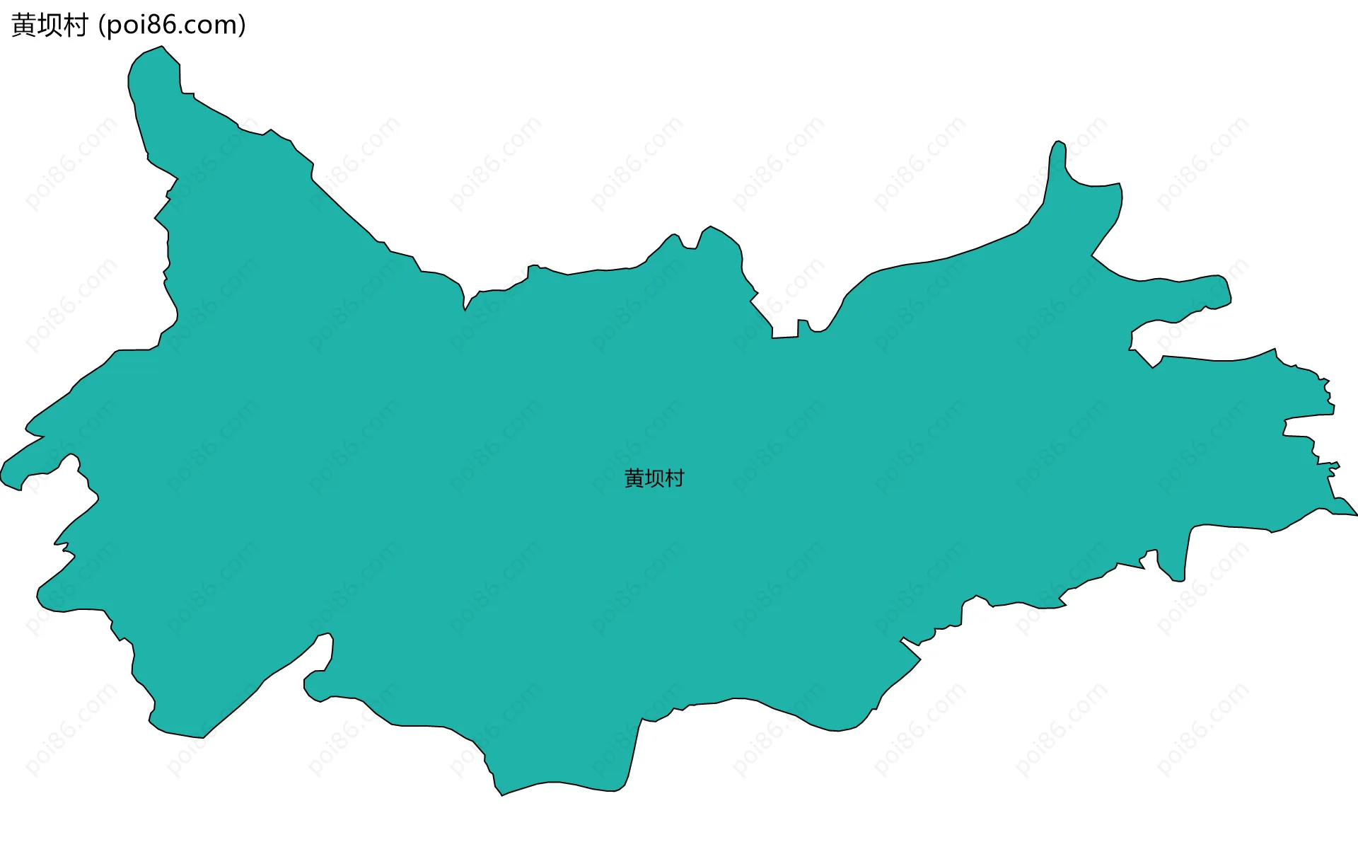 黄坝村边界地图