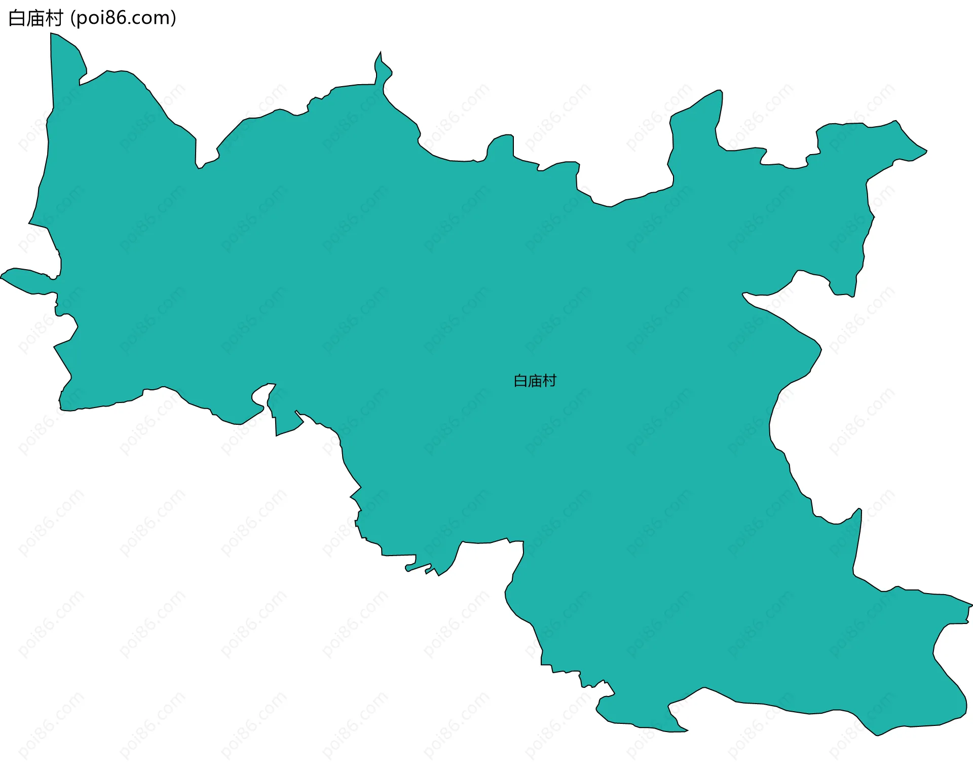 白庙村边界地图