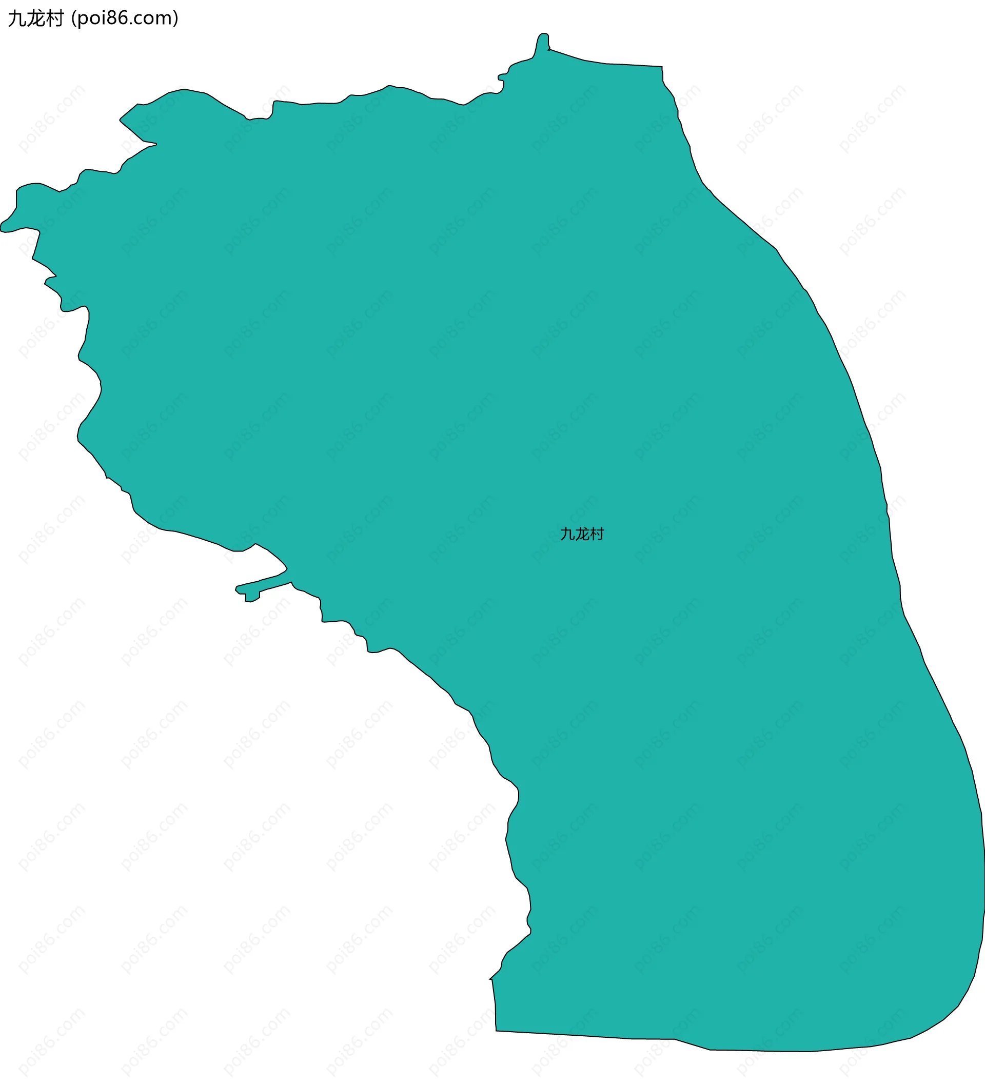 九龙村边界地图