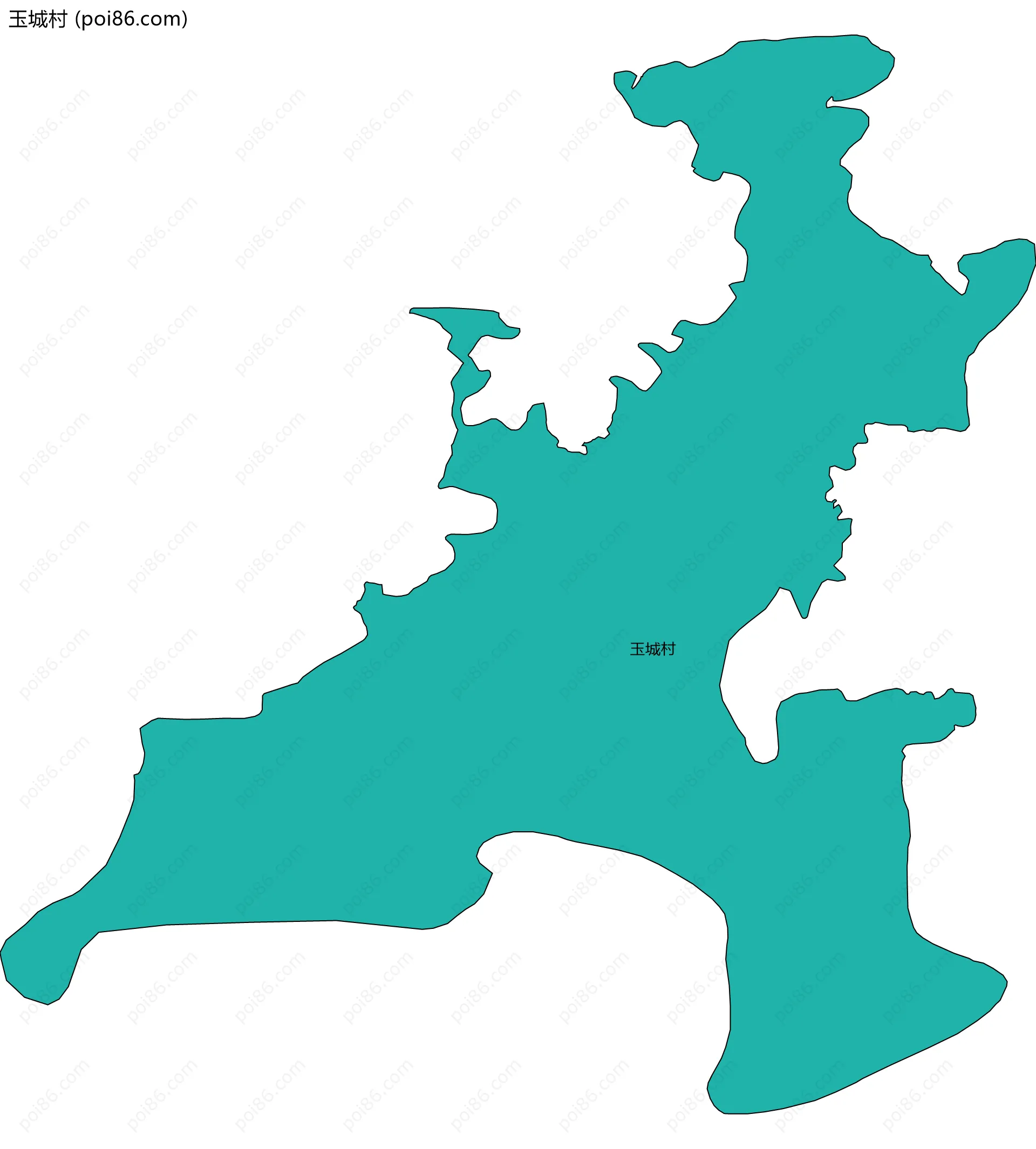 玉城村边界地图