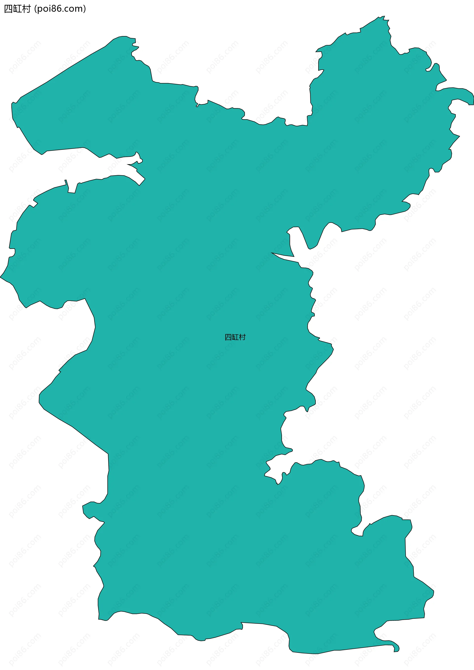 四缸村边界地图