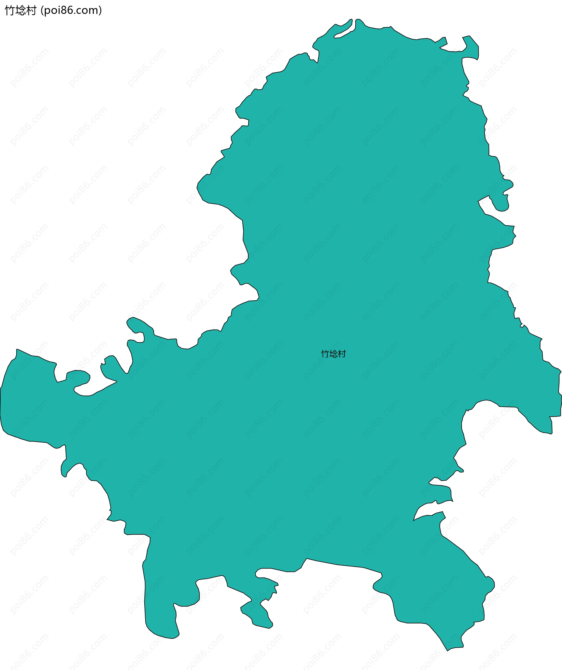 竹埝村边界地图