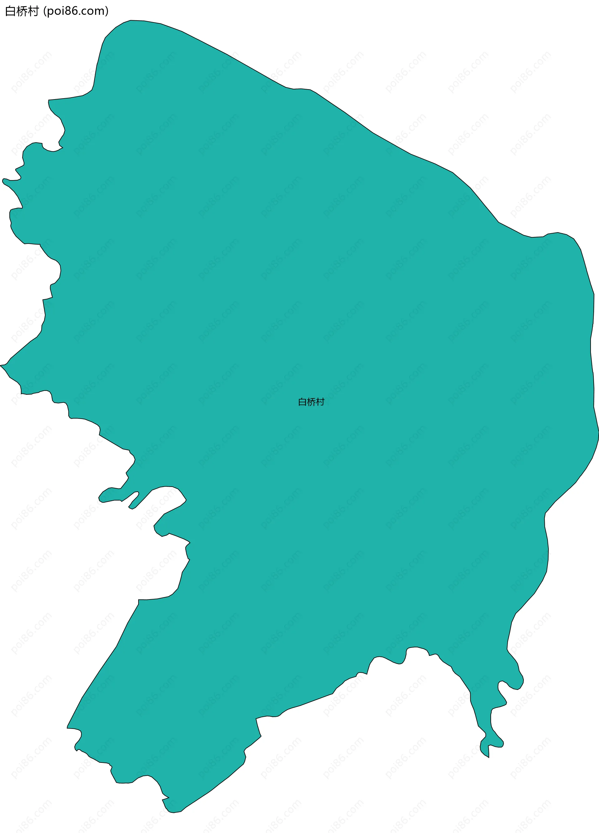 白桥村边界地图