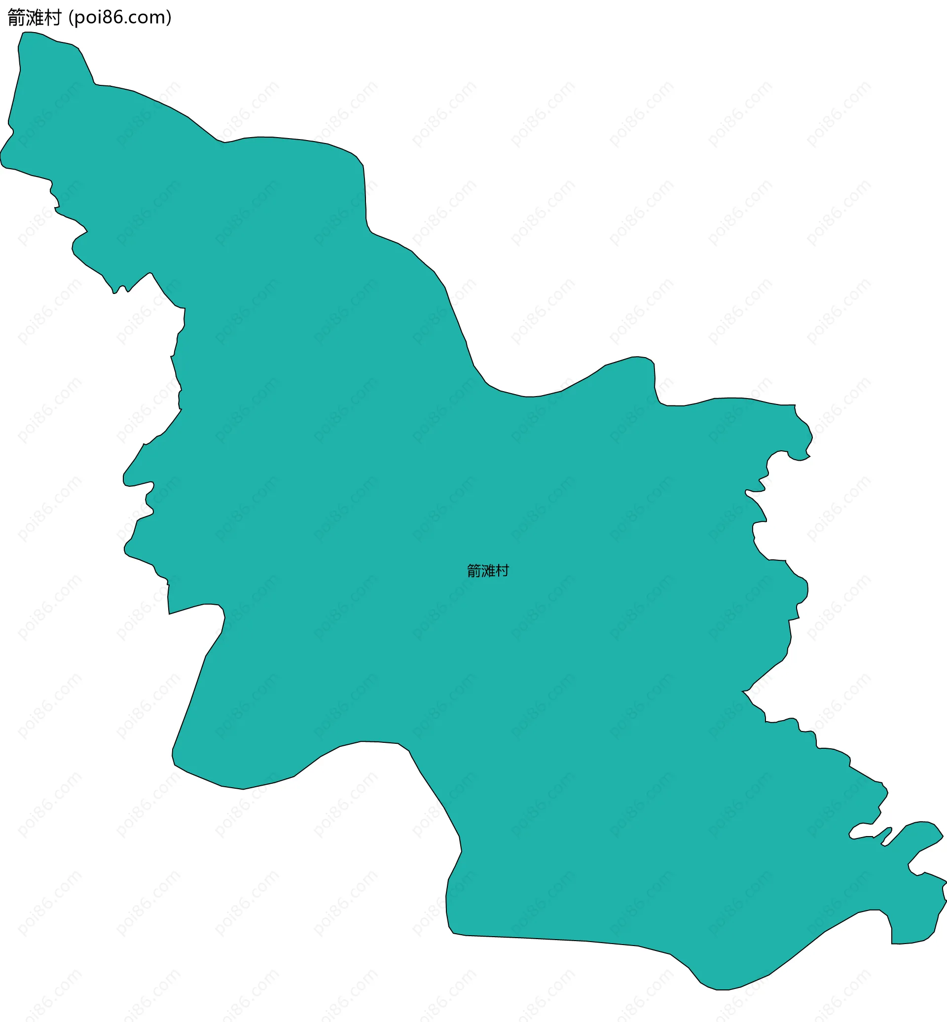 箭滩村边界地图