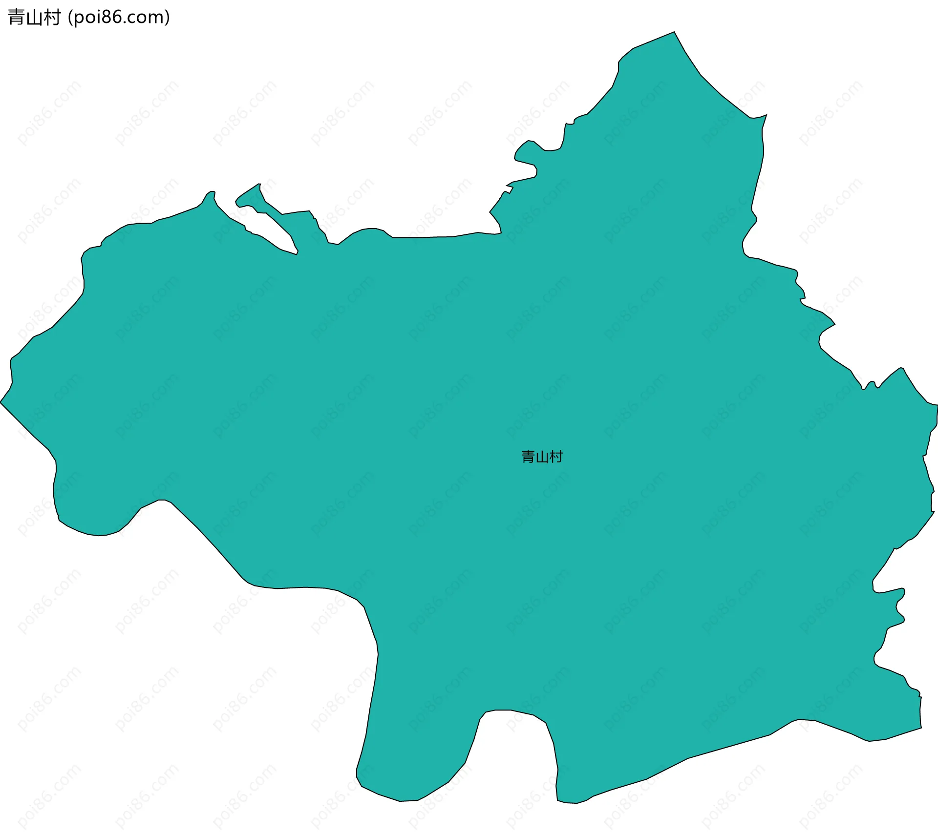 青山村边界地图