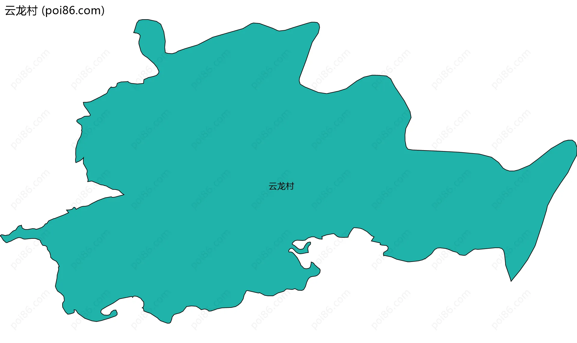 云龙村边界地图