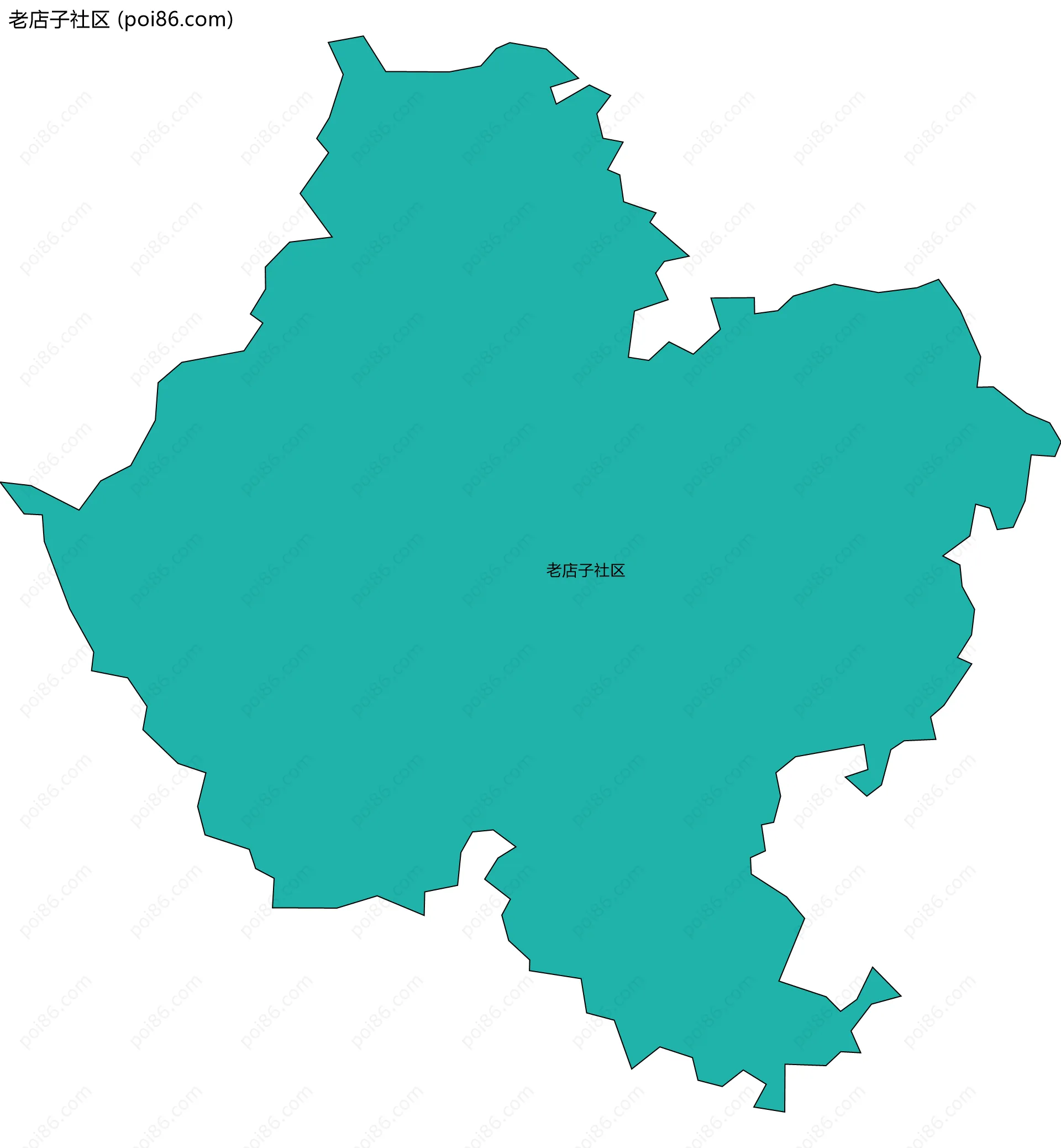 老店子社区边界地图
