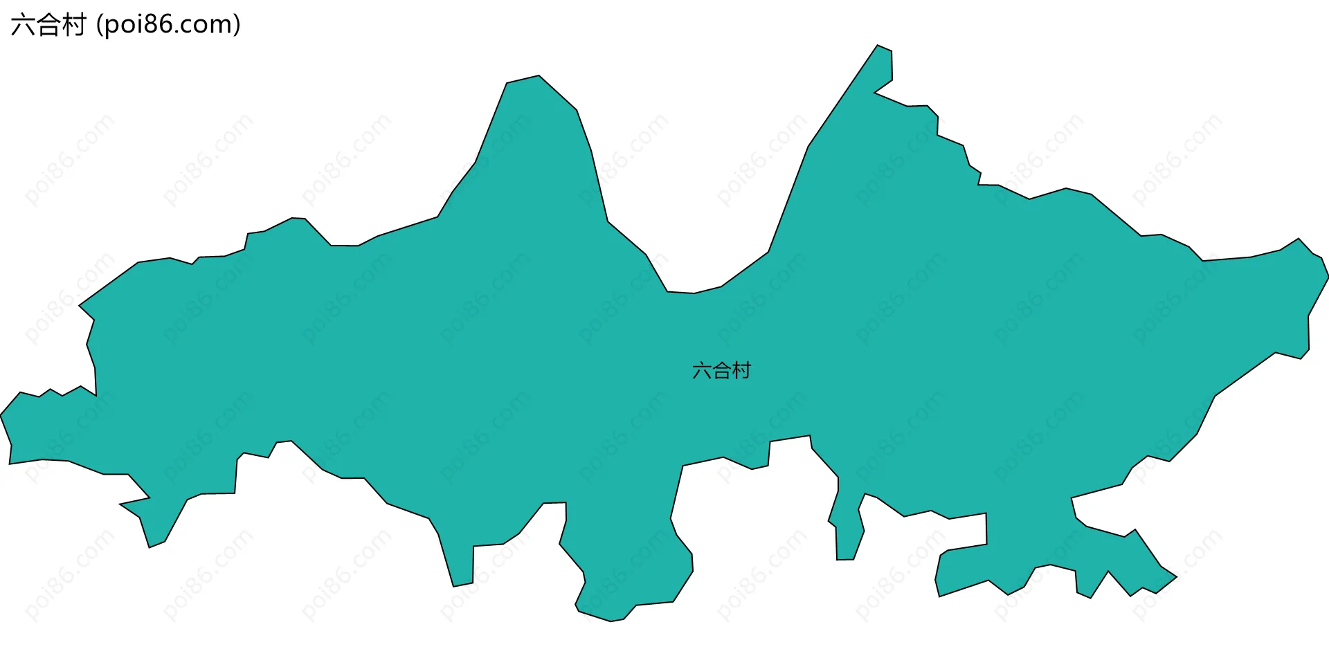 六合村边界地图