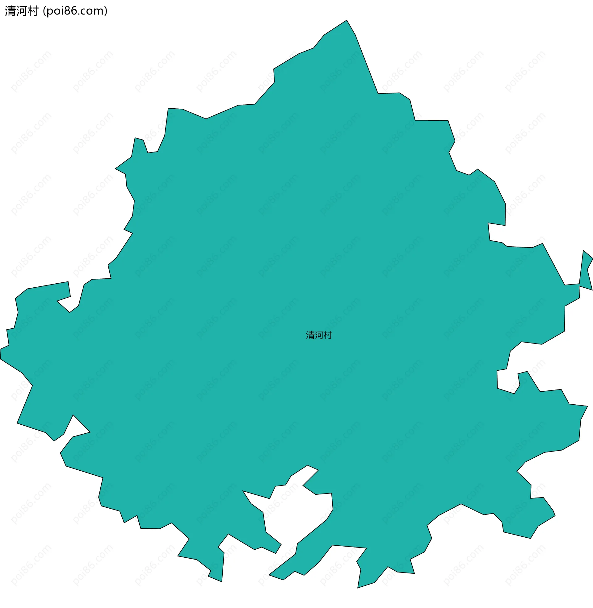 清河村边界地图