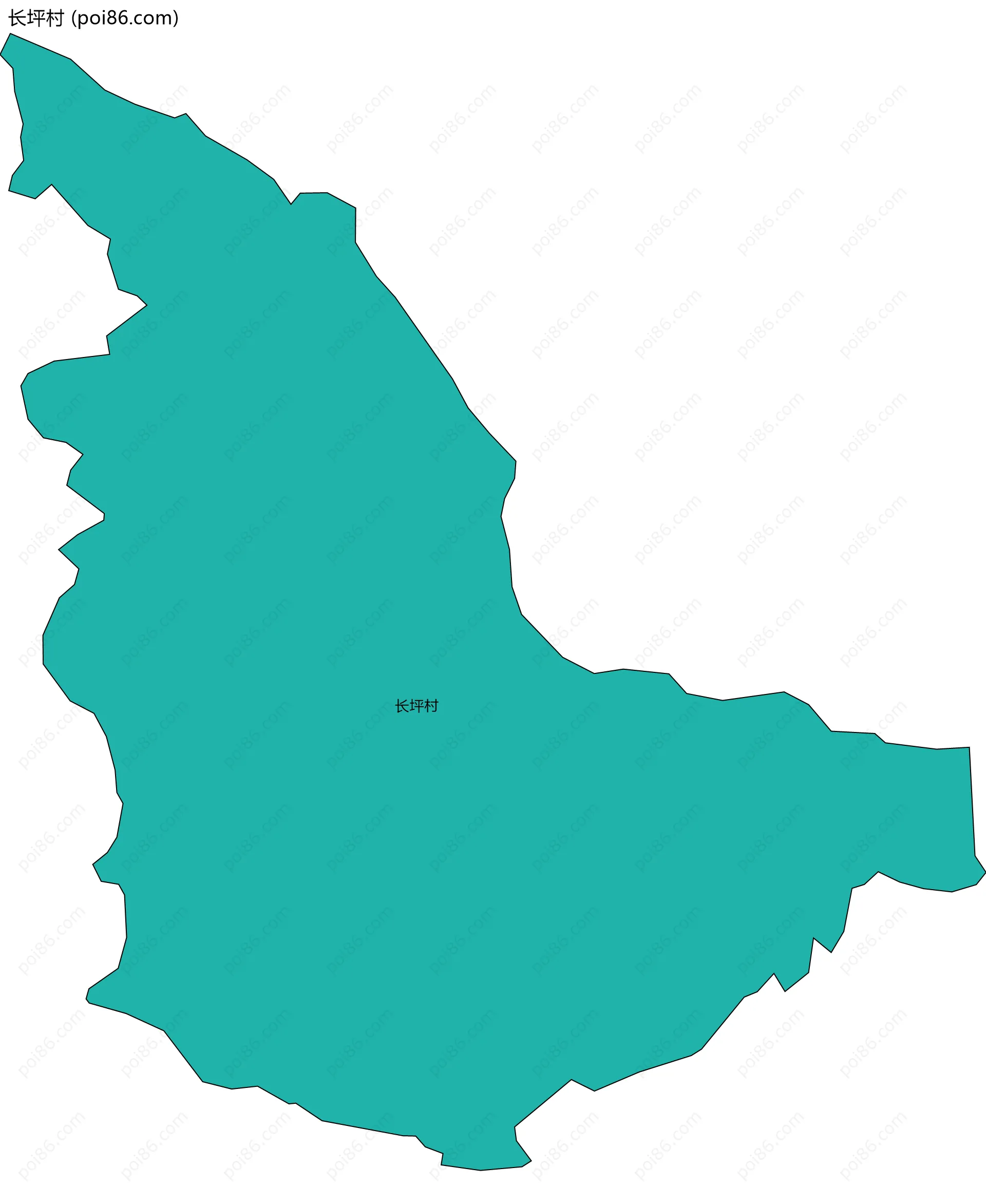 长坪村边界地图