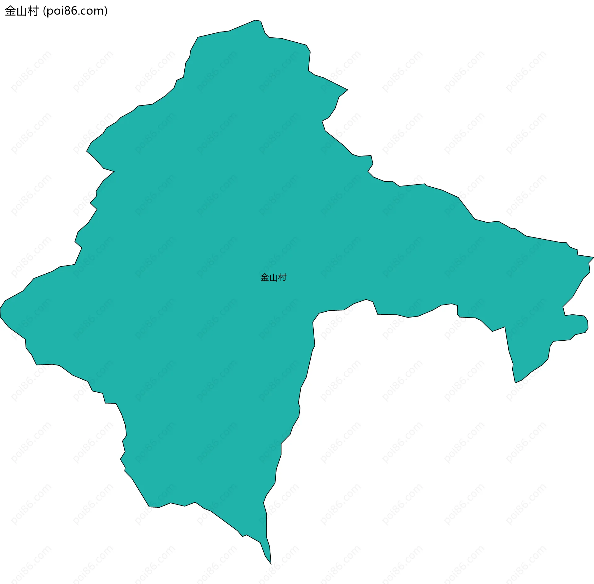 金山村边界地图