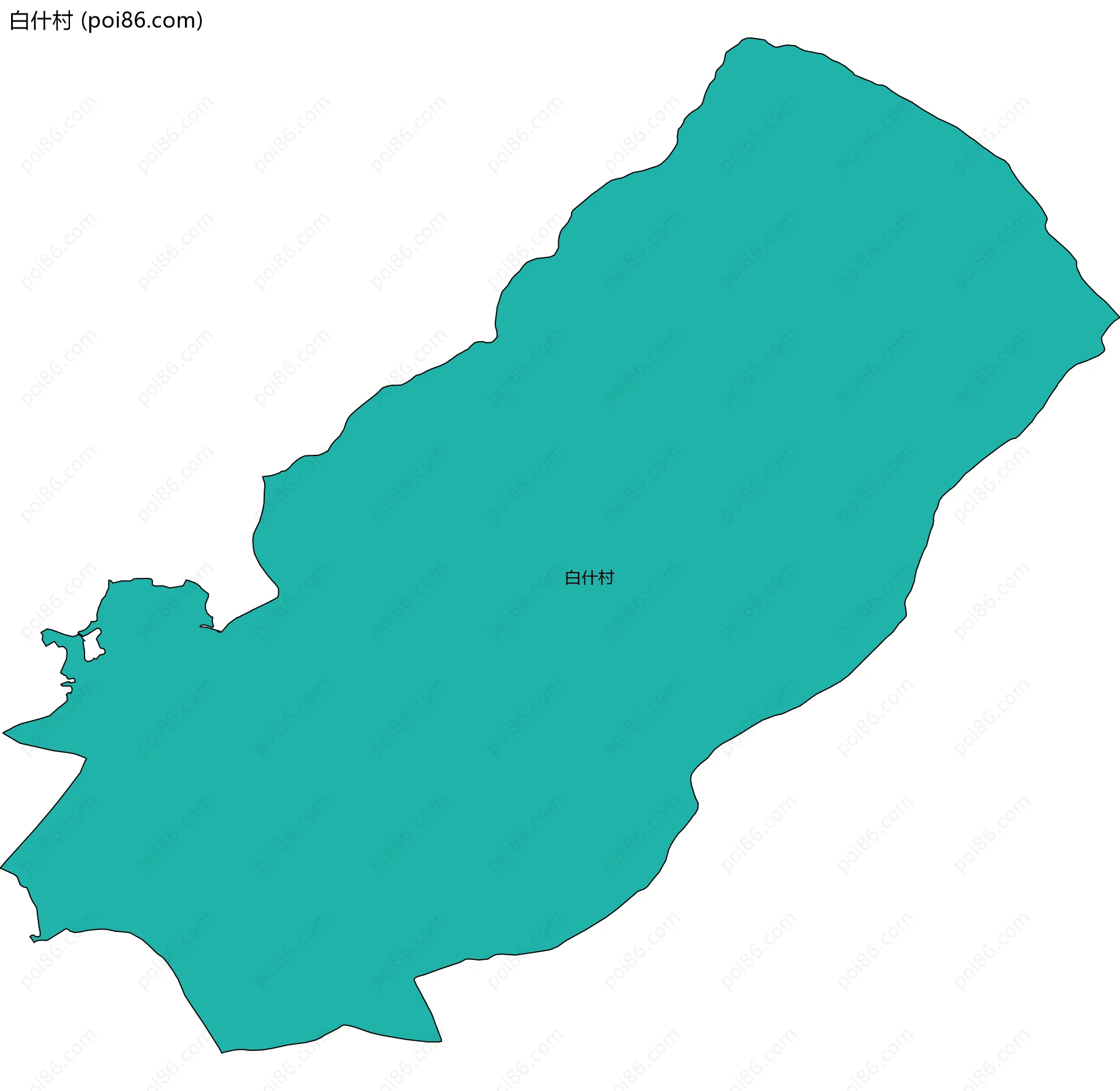 白什村边界地图