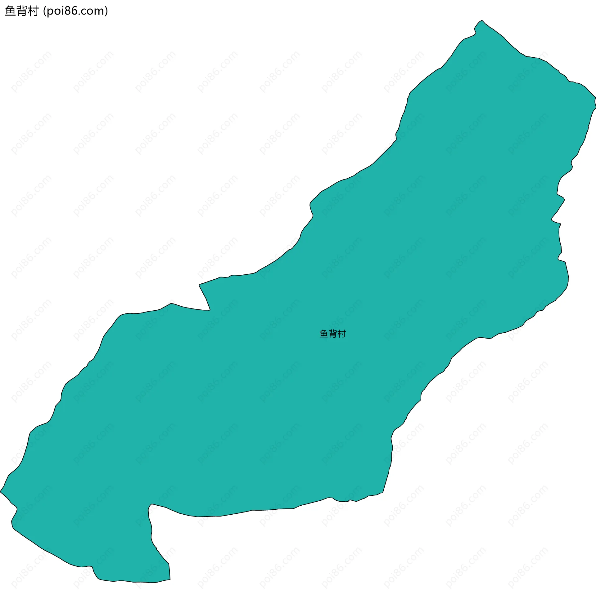 鱼背村边界地图