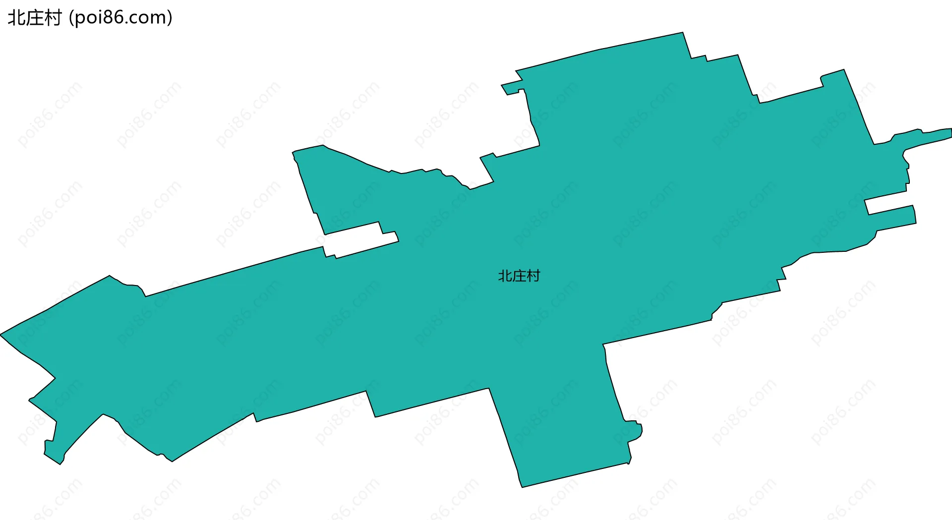 北庄村边界地图