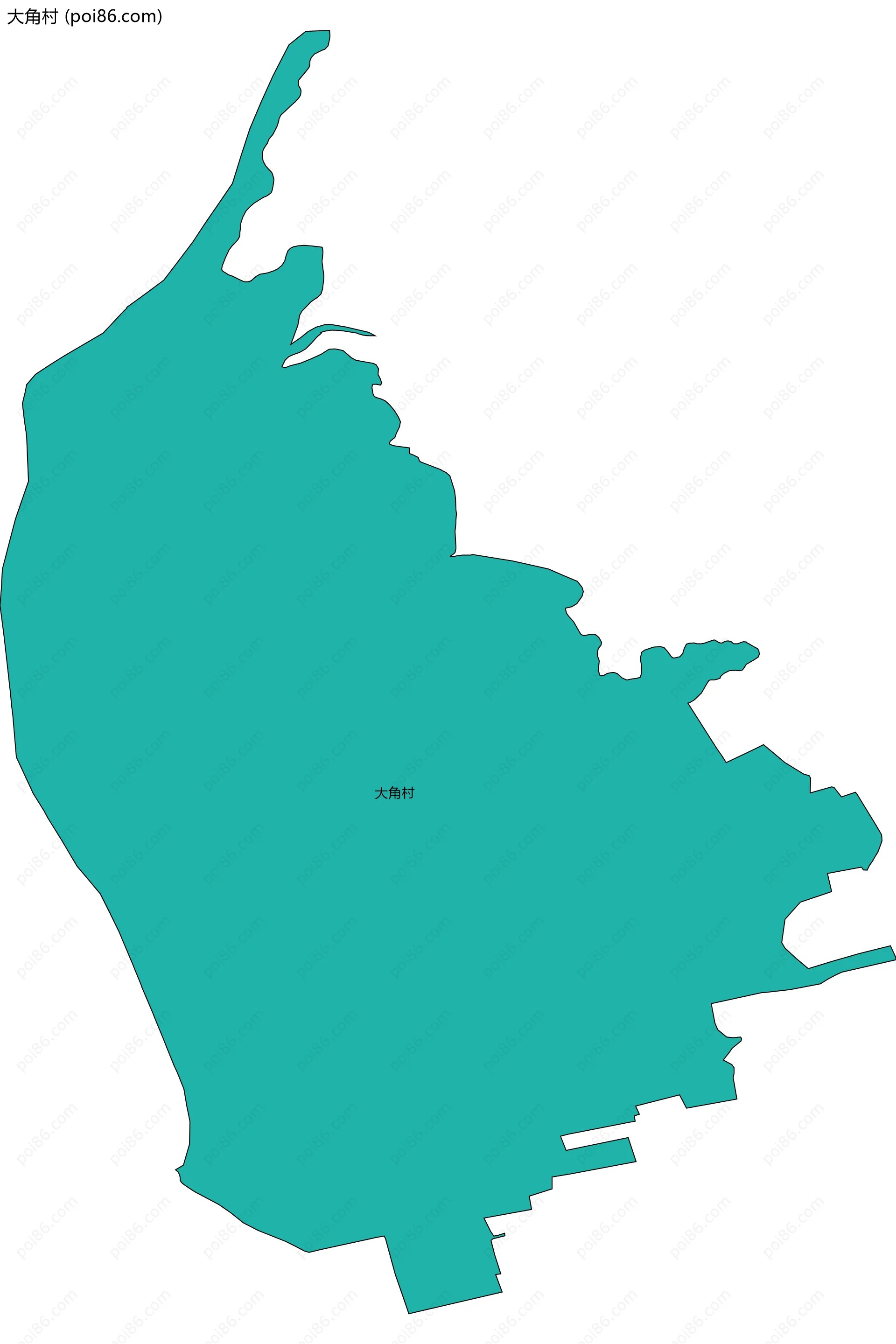 大角村边界地图