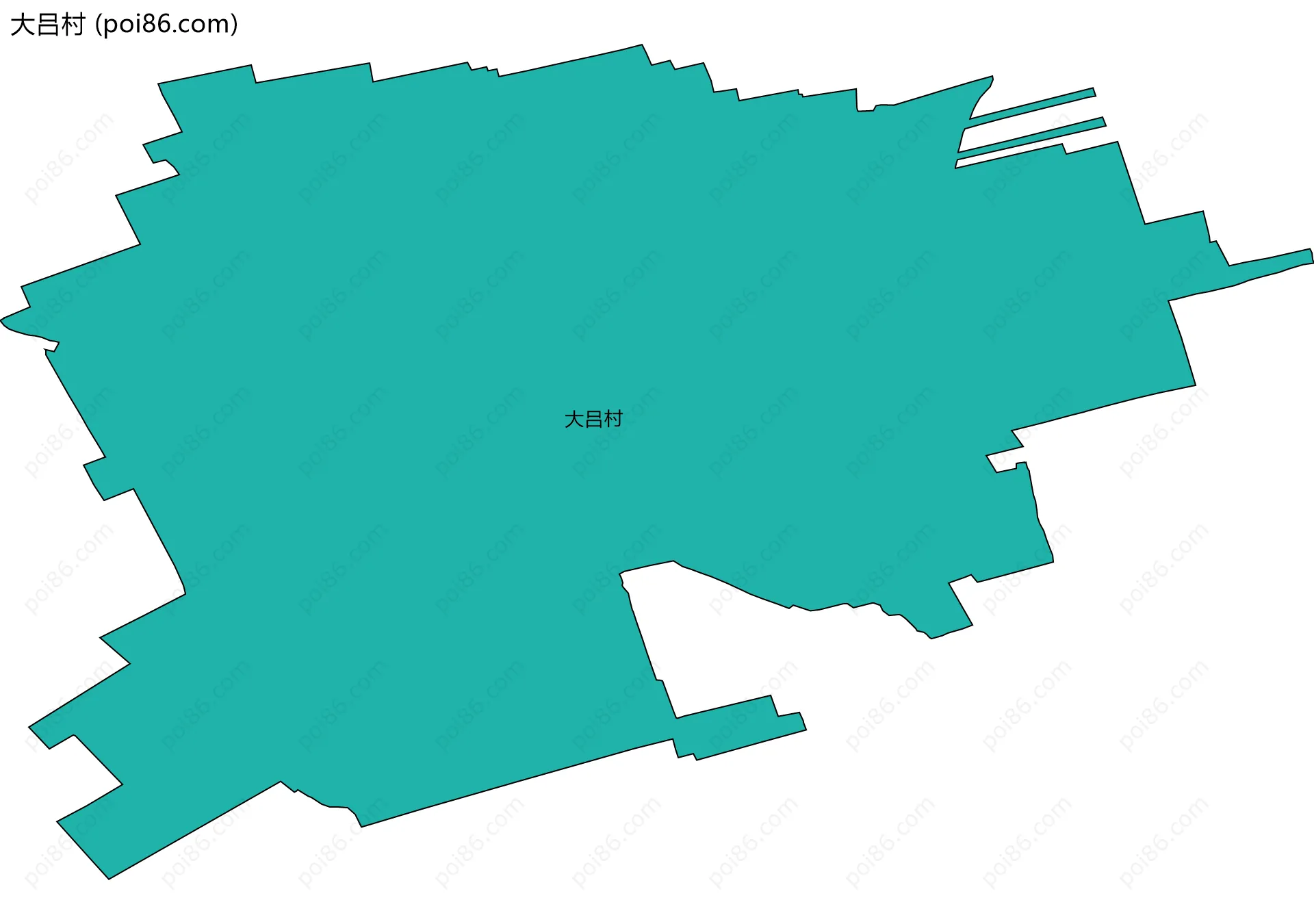 大吕村边界地图