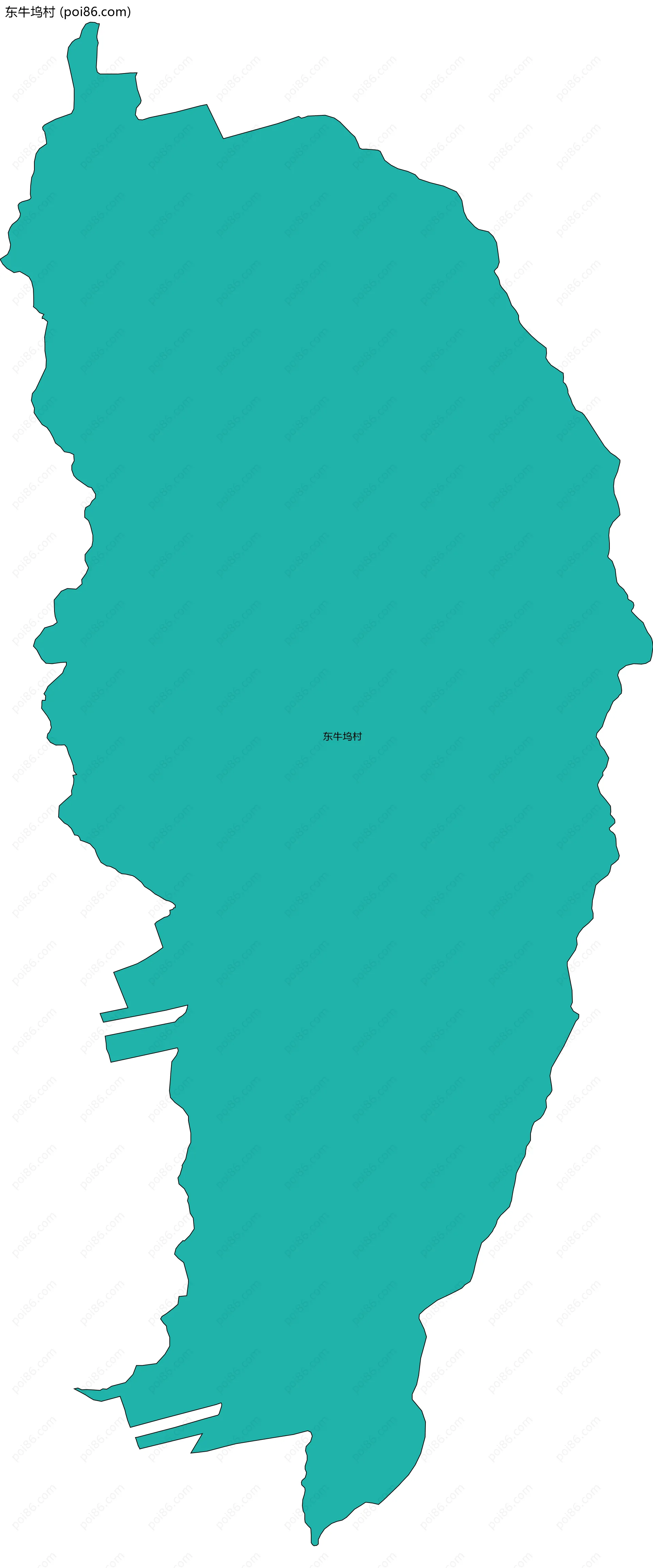 东牛坞村边界地图