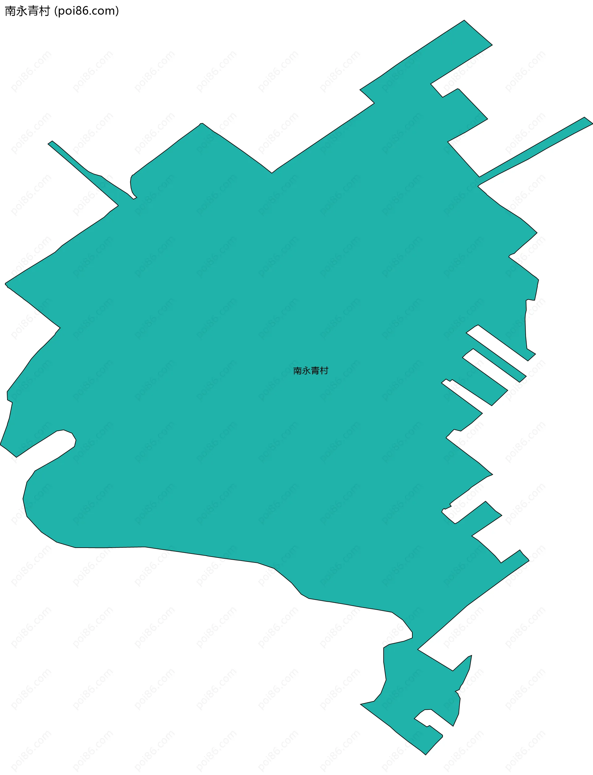 南永青村边界地图