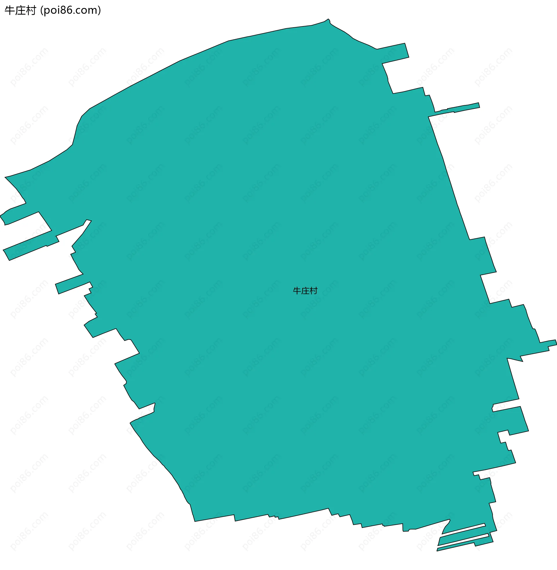 牛庄村边界地图