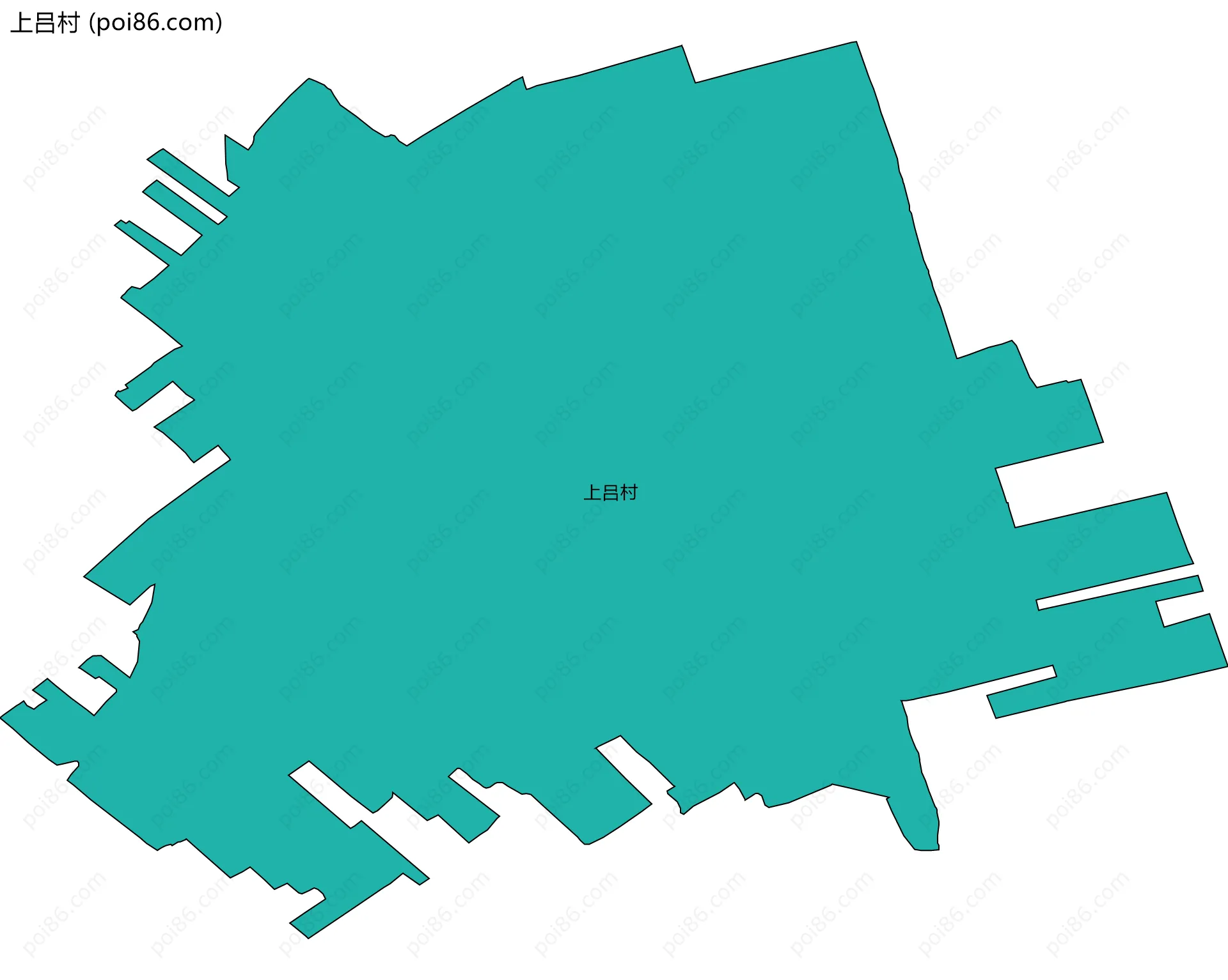 上吕村边界地图