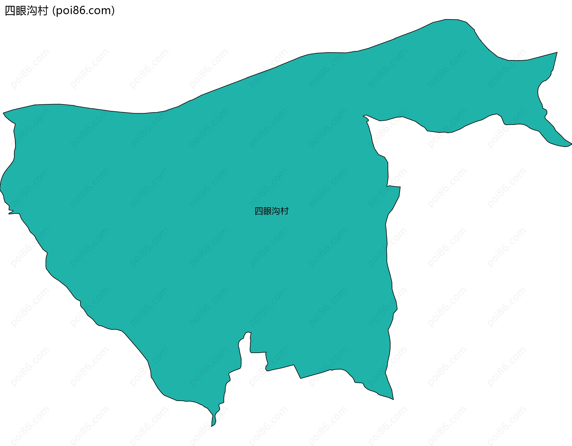 四眼沟村边界地图