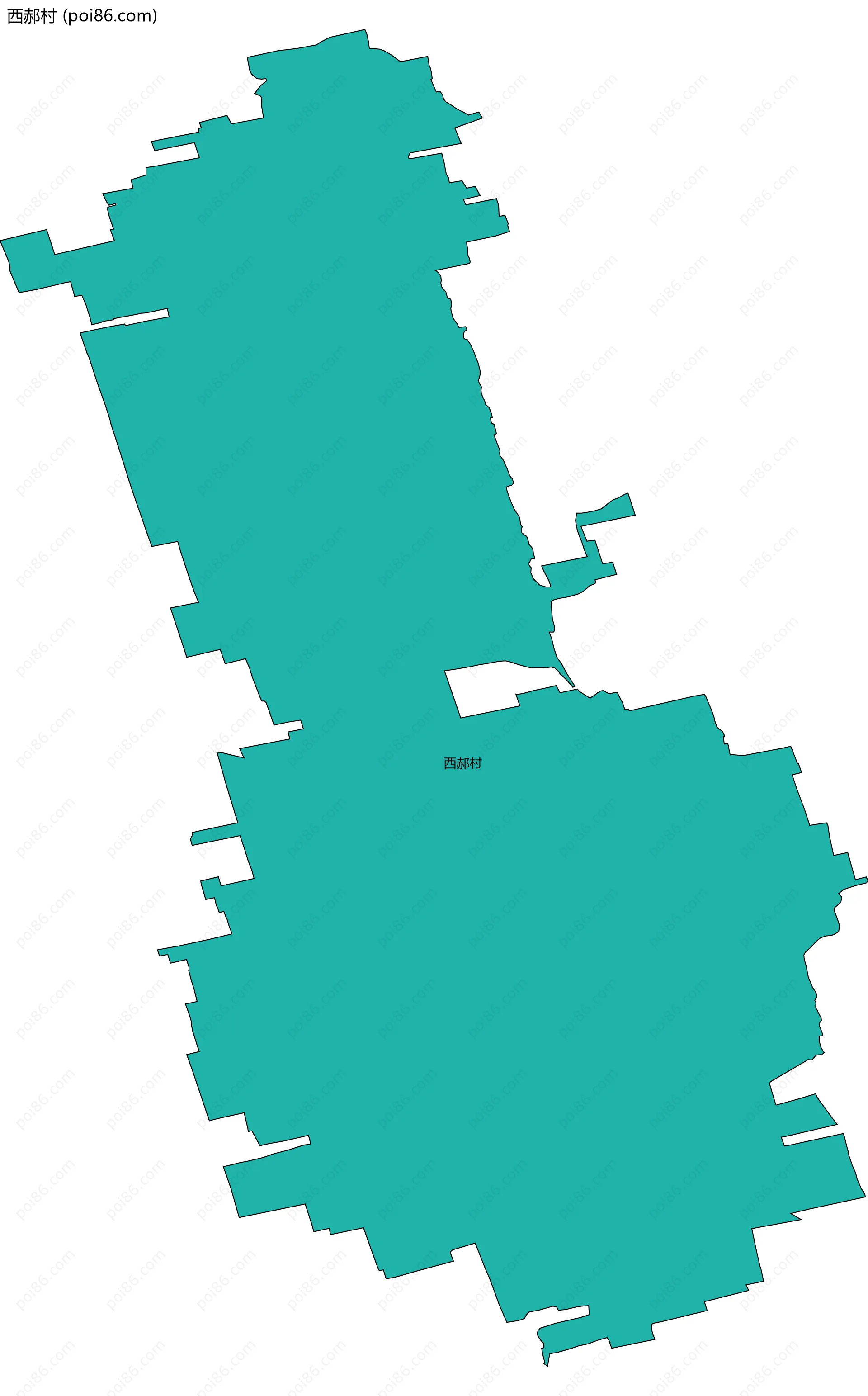 西郝村边界地图