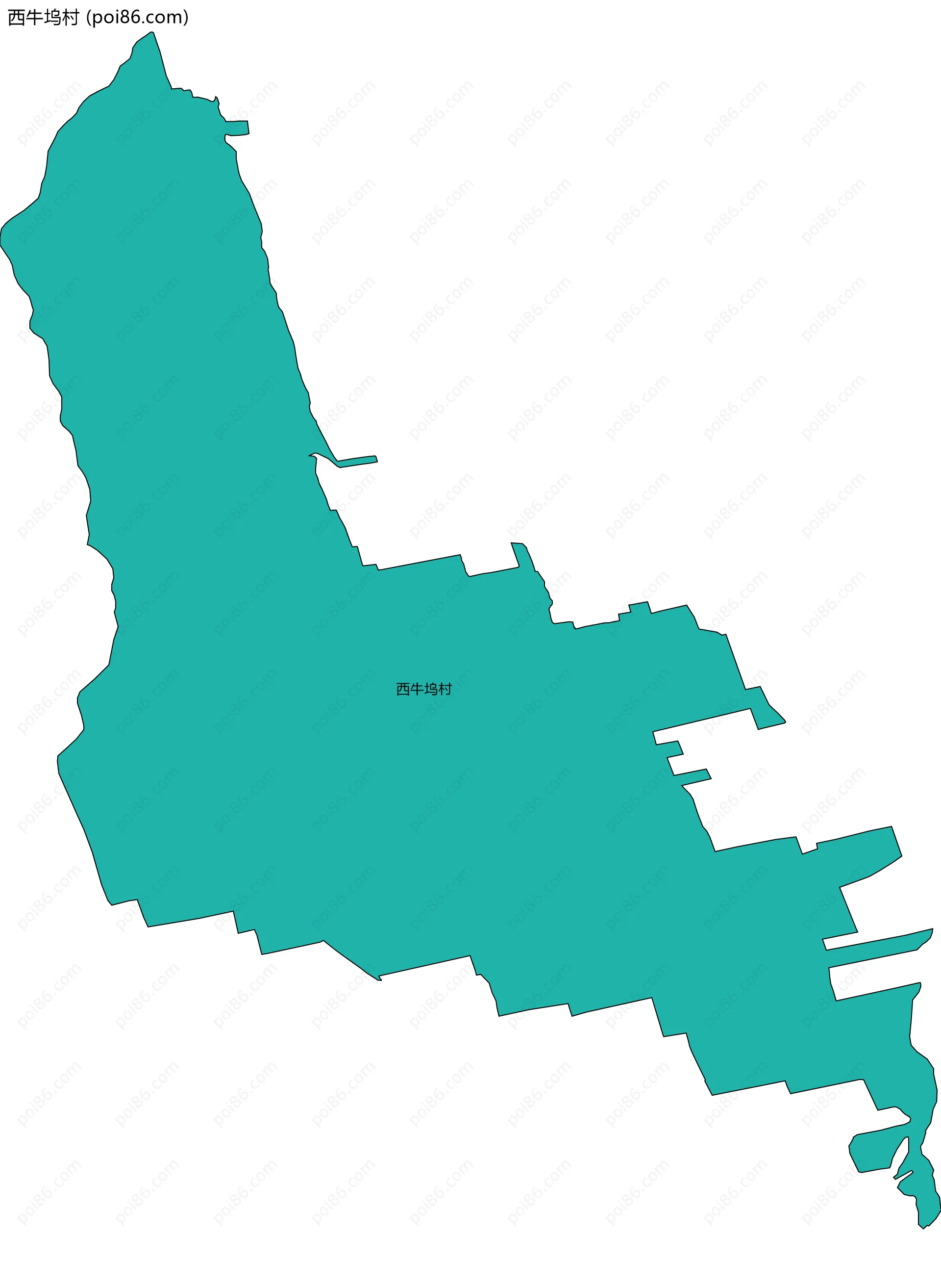 西牛坞村边界地图