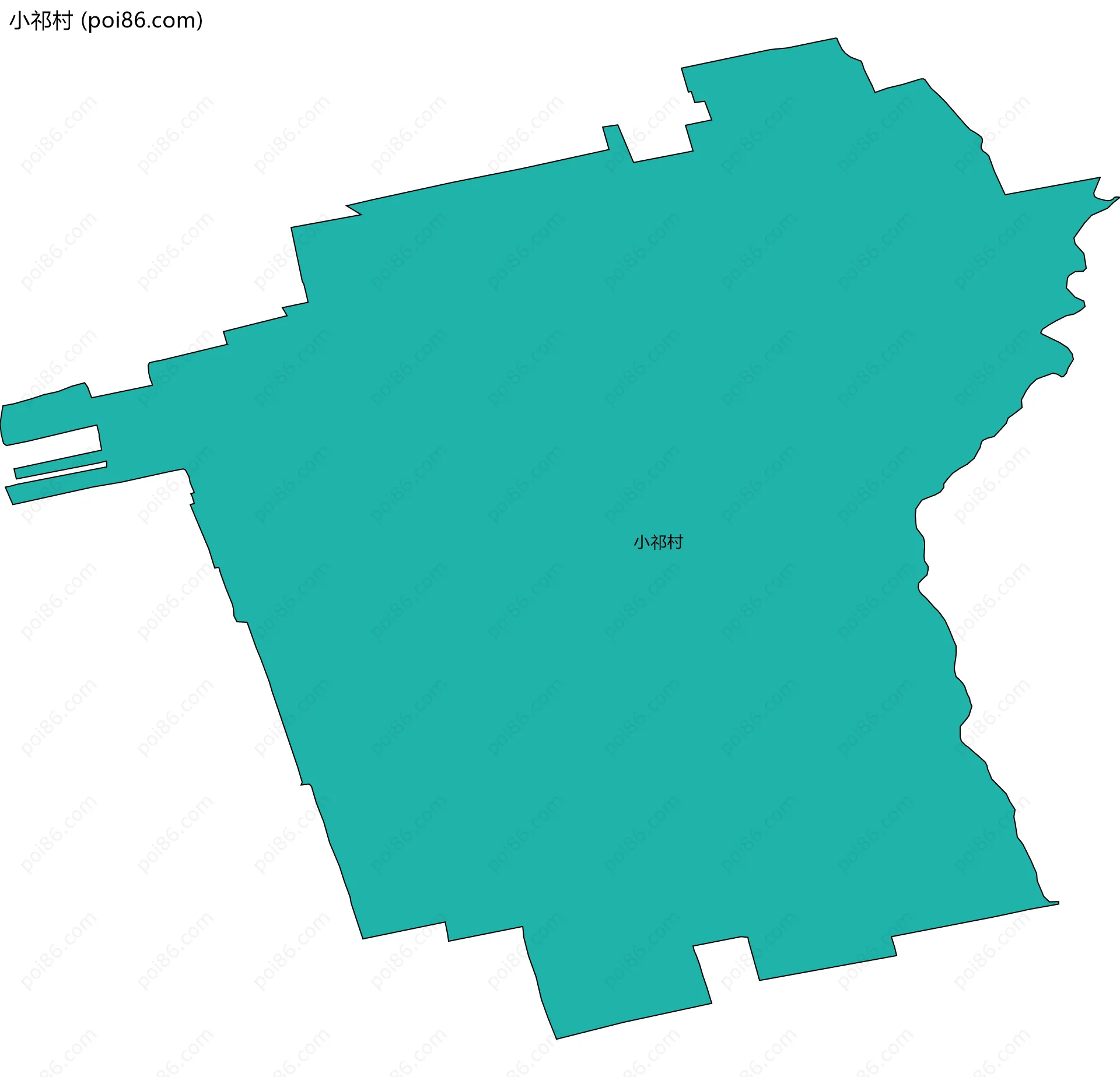 小祁村边界地图