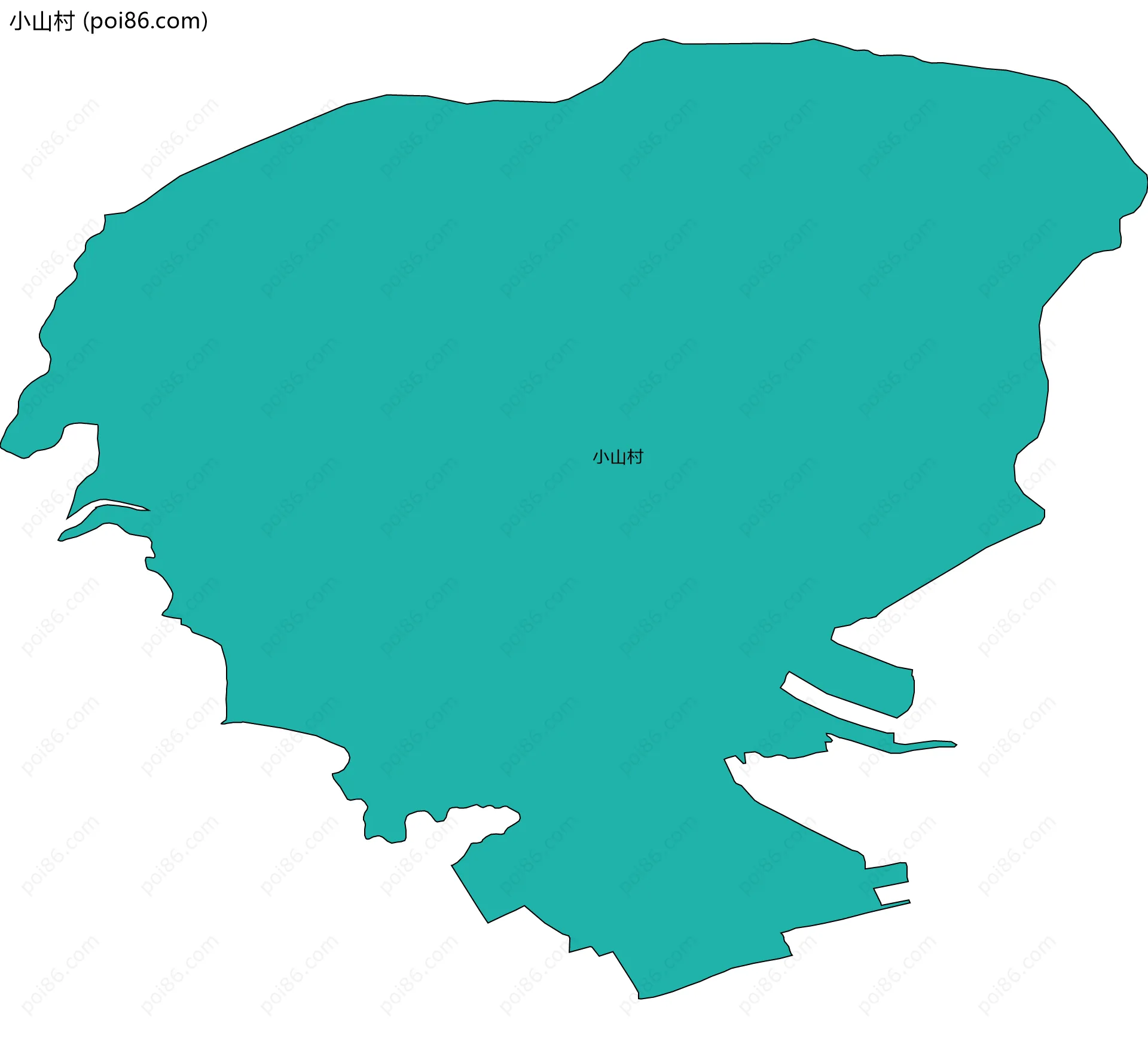 小山村边界地图