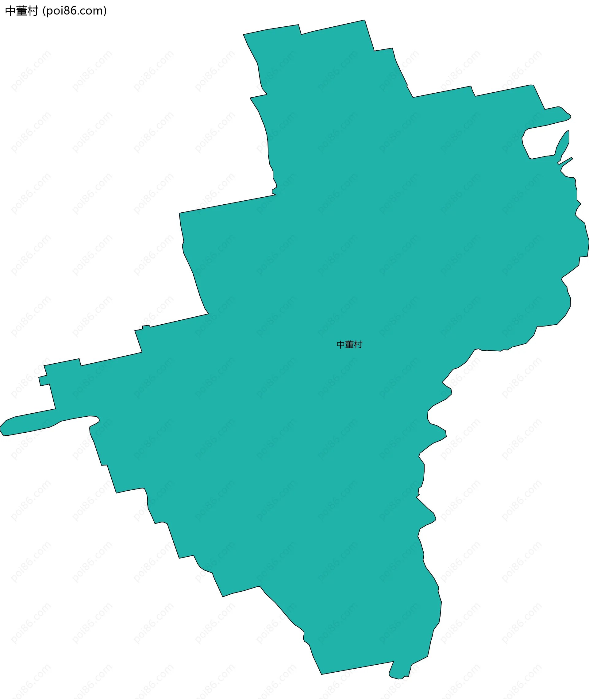 中董村边界地图