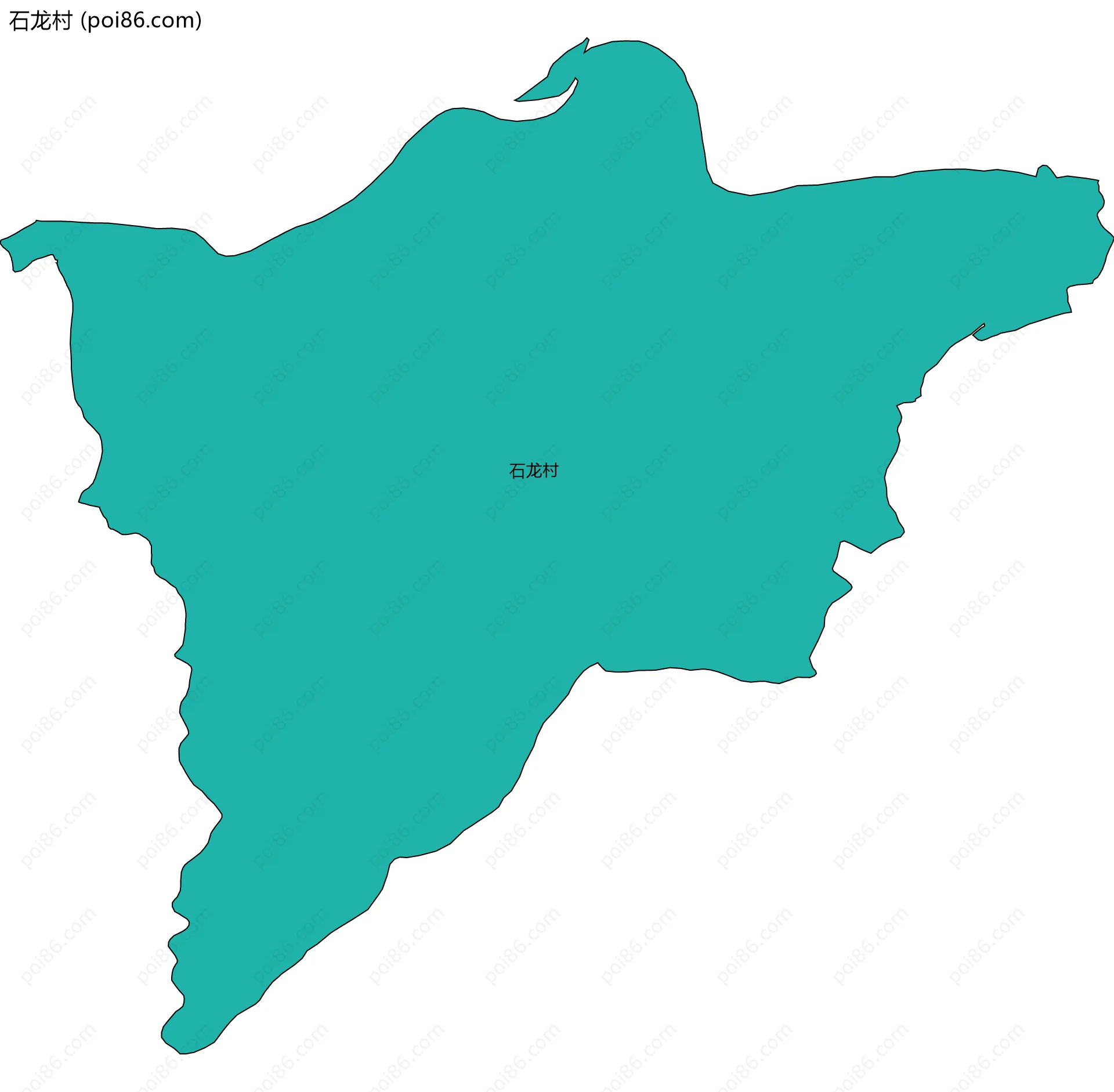 石龙村边界地图