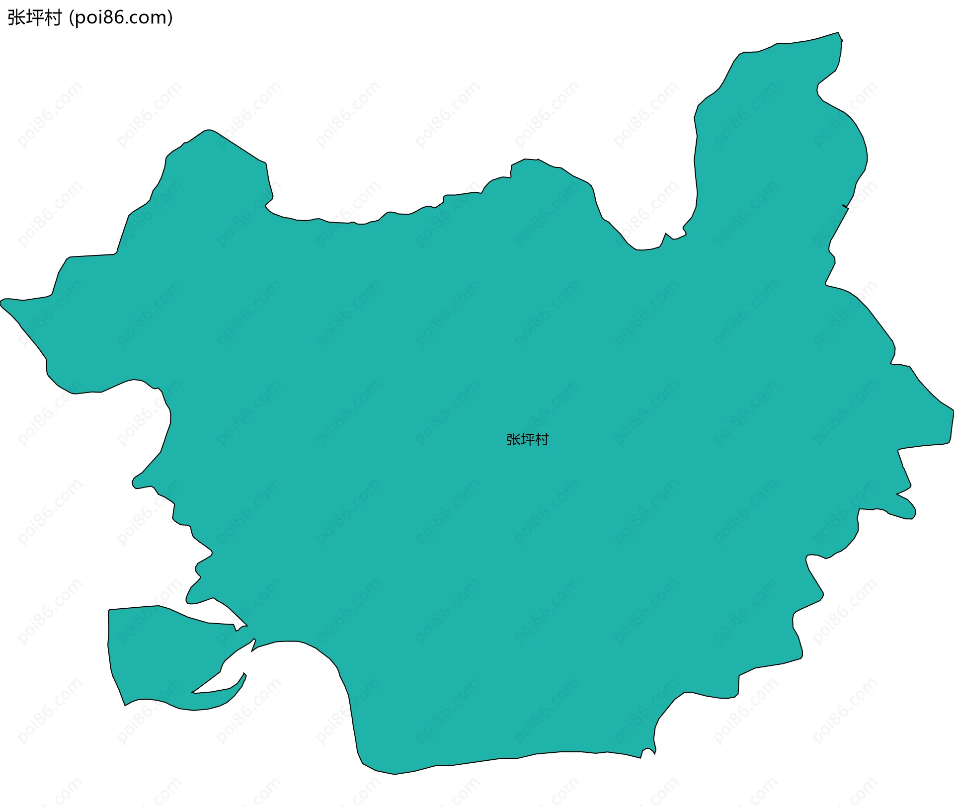 张坪村边界地图