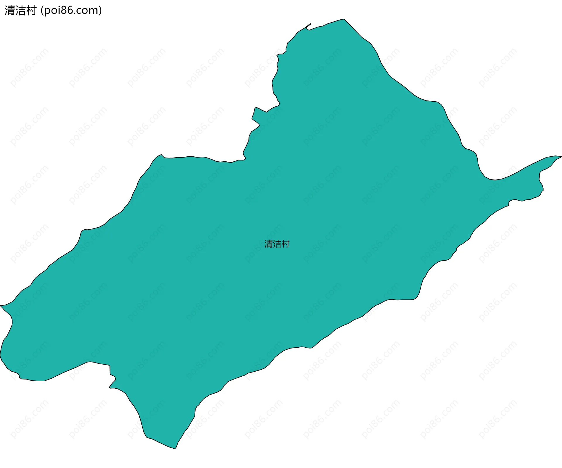 清洁村边界地图