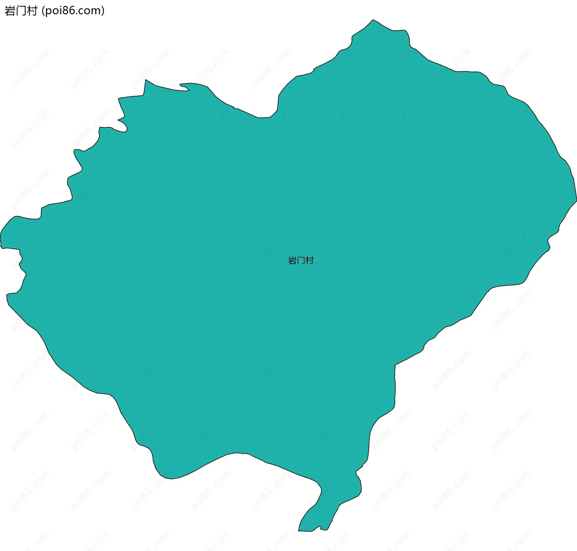 岩门村边界地图